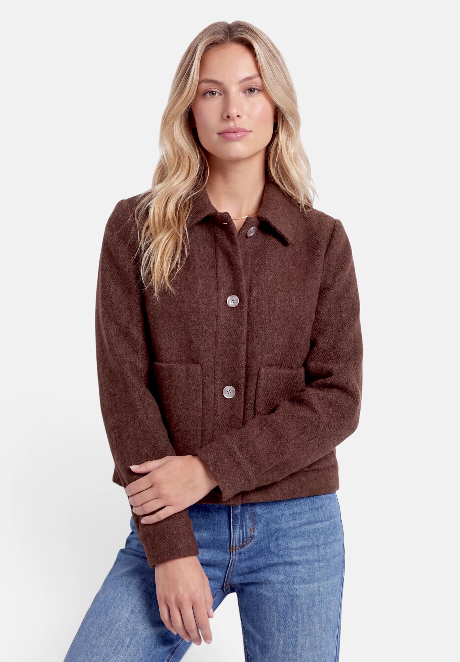 Cartoon Jackenblazer "Damen mit aufgesetzten Taschen"