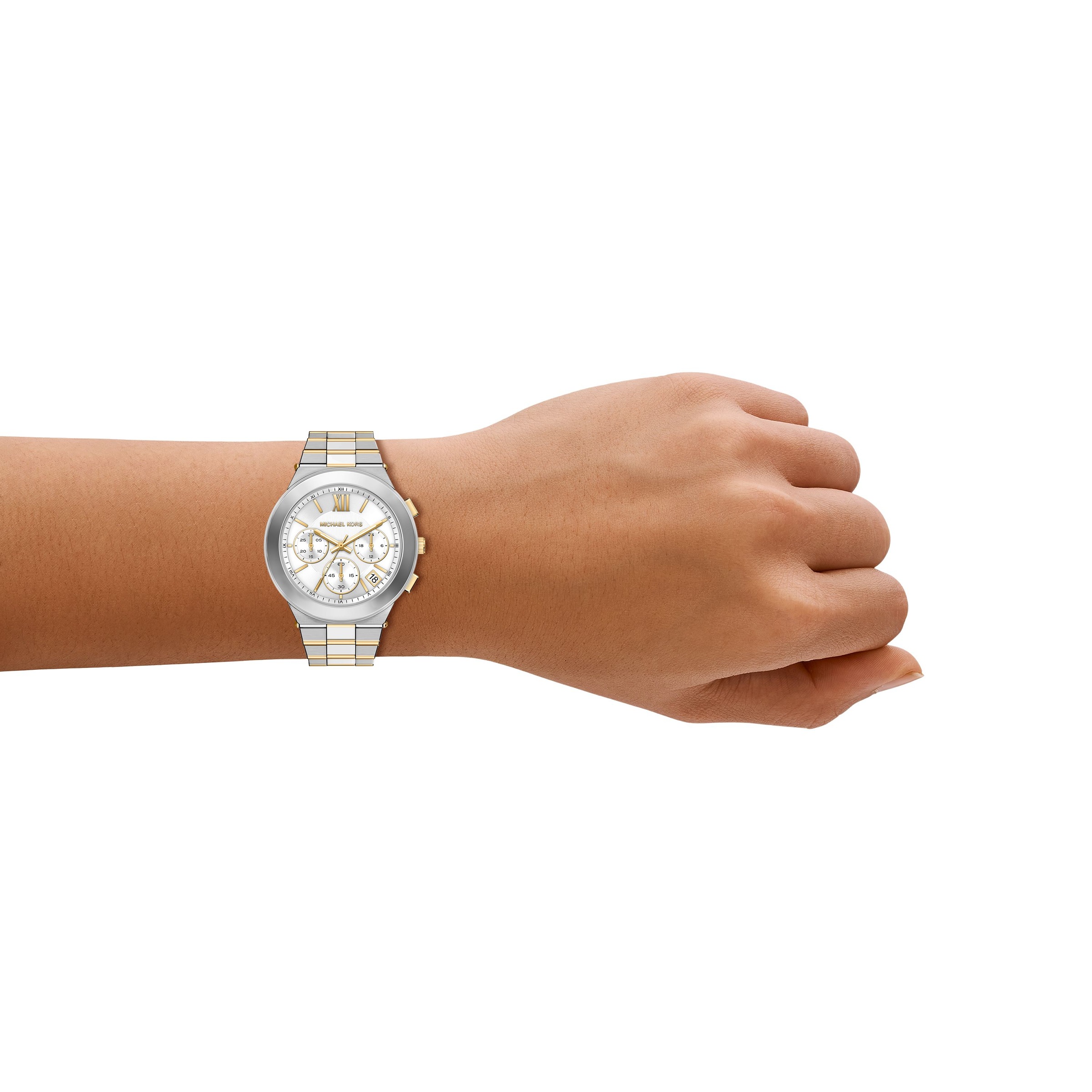 MICHAEL KORS Chronograph »Billie« Quarzuhr, Armbanduhr, Damenuhr, Edelstahlarmband, analog, Tag