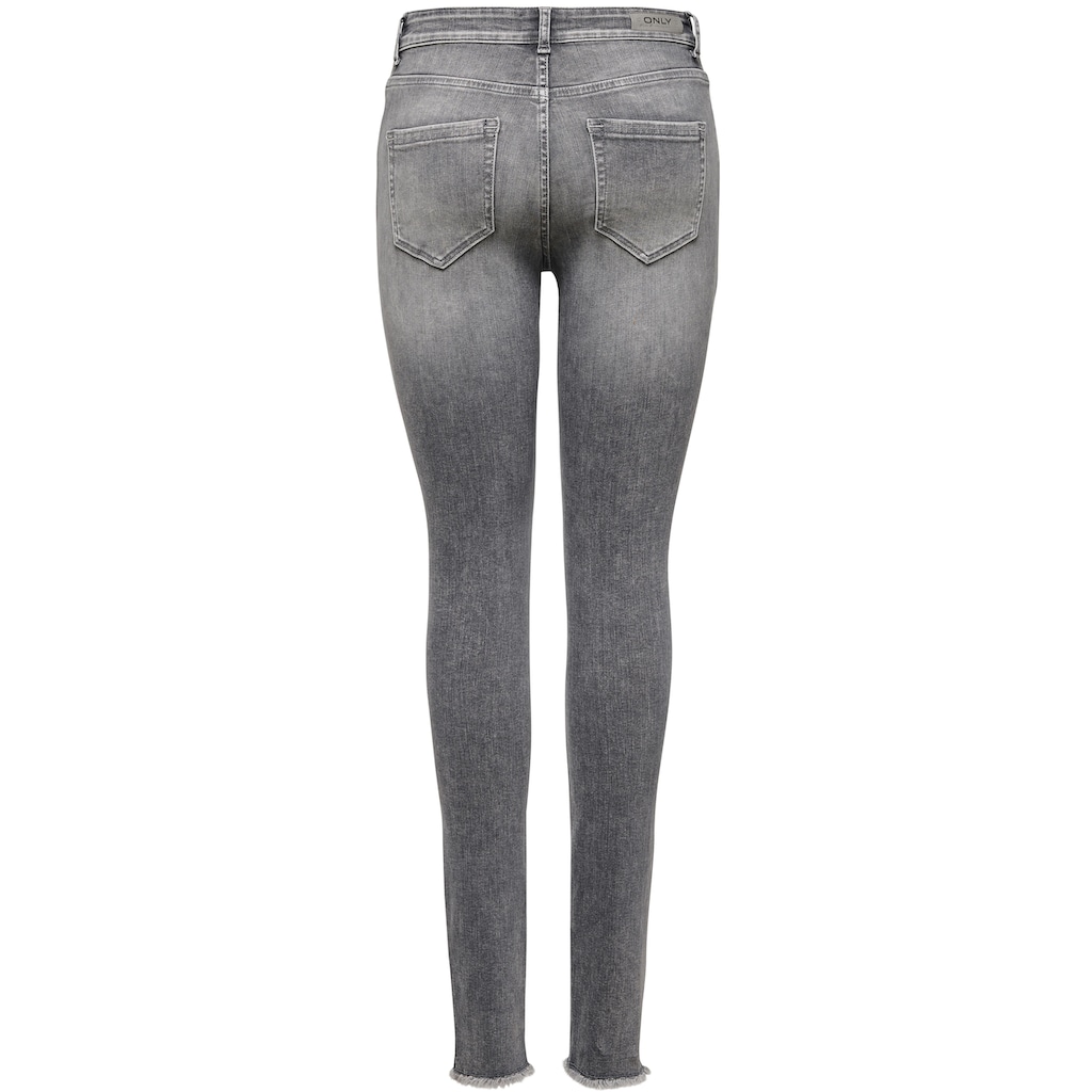 ONLY Skinny-fit-Jeans »BLUSH«, mit ausgefranstem Saum