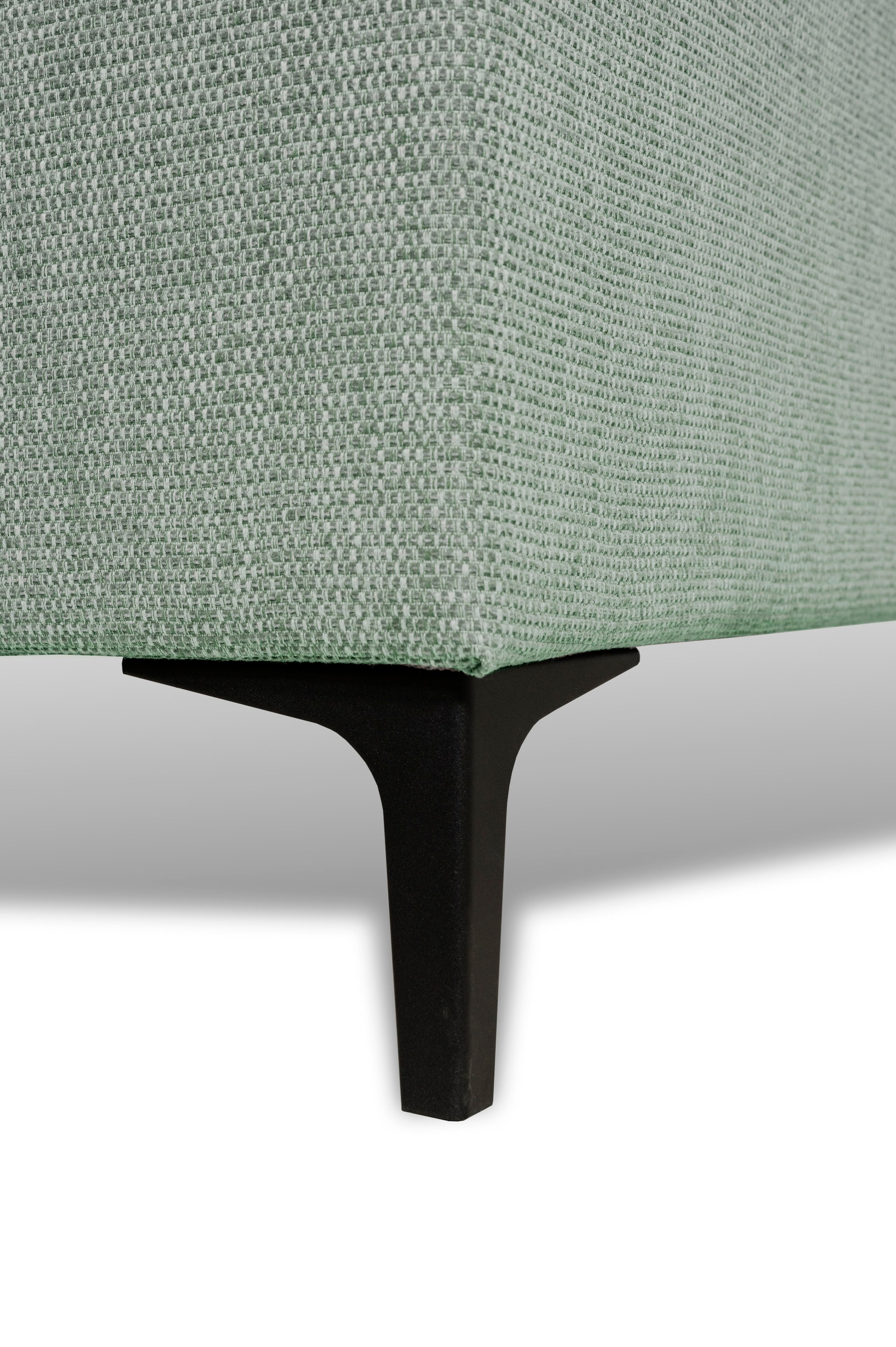 Places of Style 3-Sitzer »3er Sofa Oland, Struktur, Flachgewebe, Luxus-Microfaser, Boucle«, 224 cm, Wellenunterfederung, Skandi-Design, Metallfüße