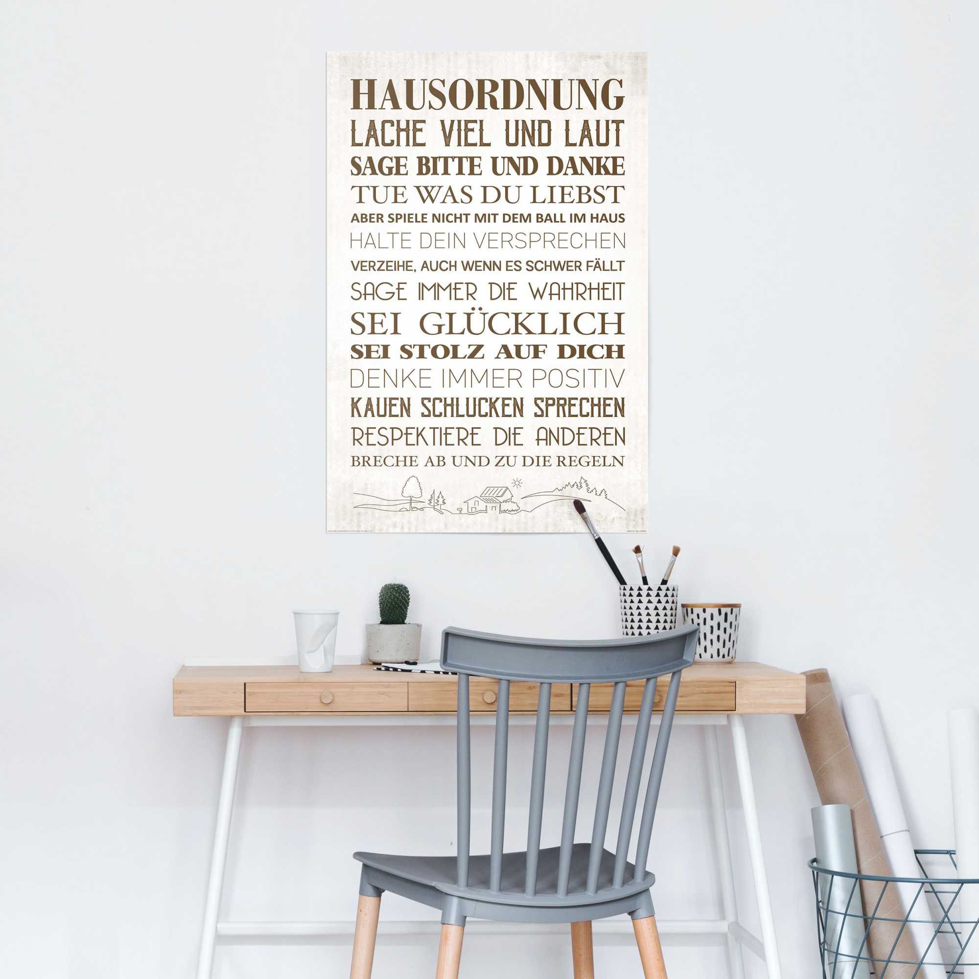 Reinders Poster "Hausordnung" günstig online kaufen