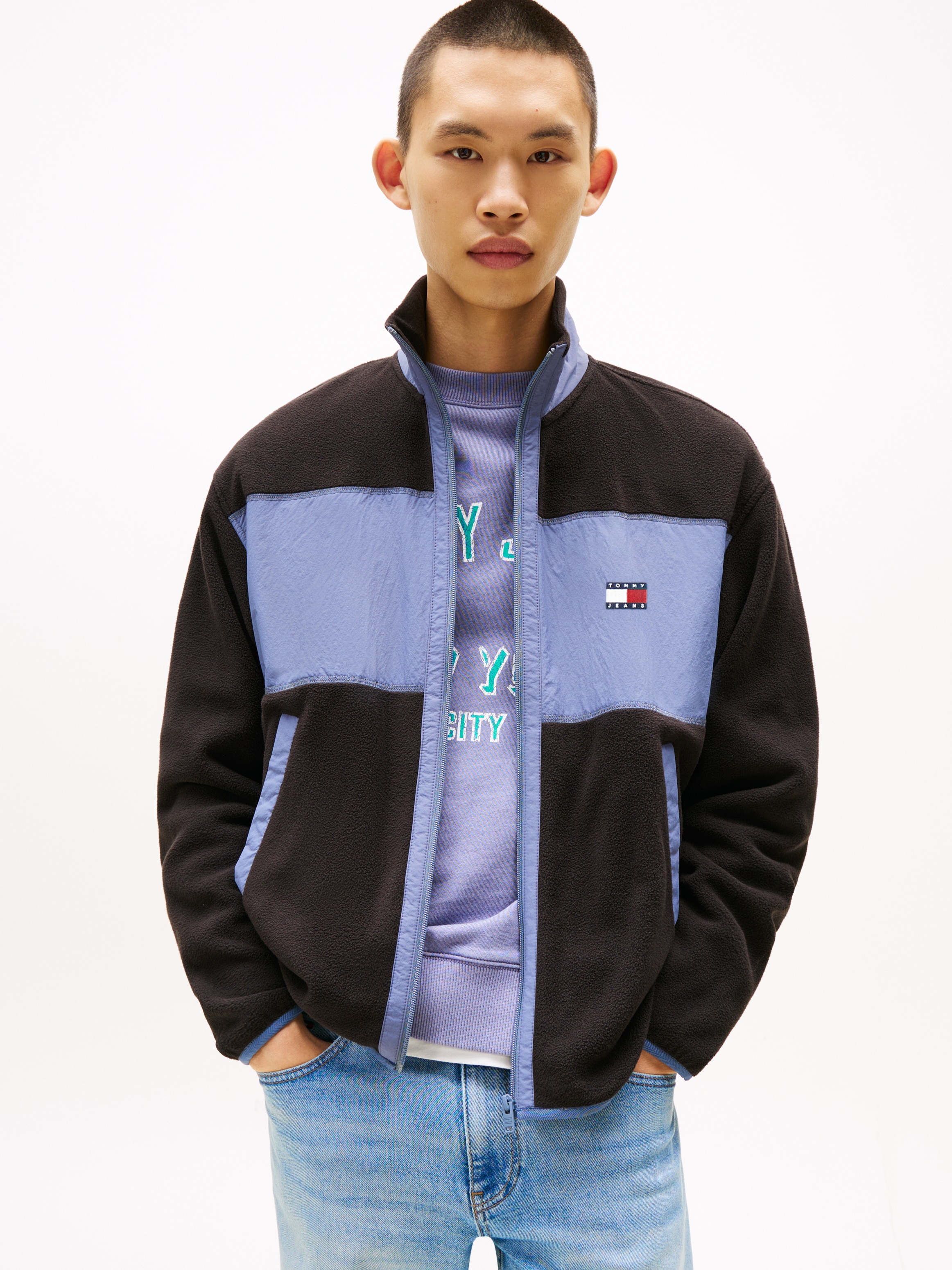 Tommy Jeans Sweater "TJM RLX FZ POLAR FLEECE EXT", Mit Rundhalsausschnitt günstig online kaufen