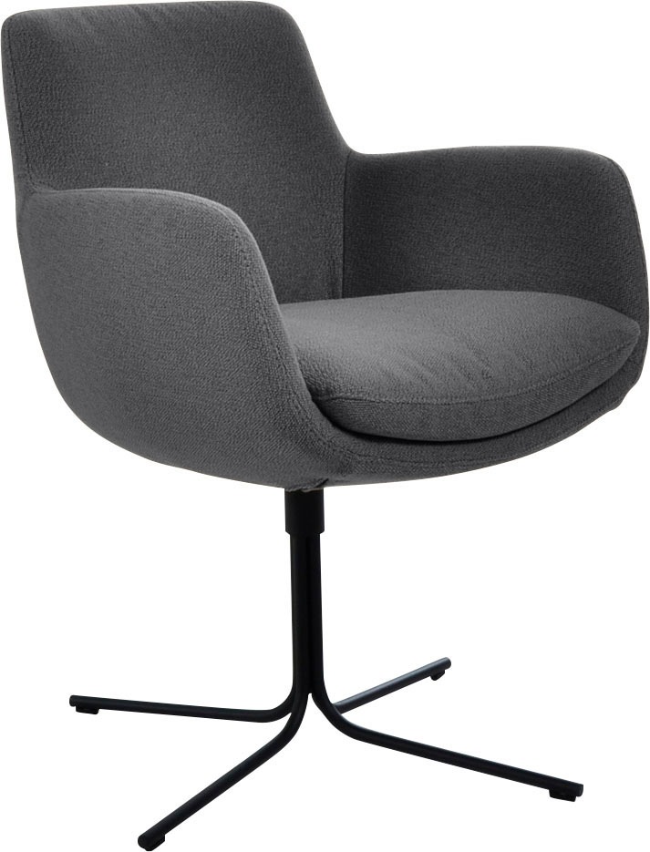 K+W Komfort & Wohnen Drehstuhl "Pego" () filigranem 4-Fuß-Gestell in schwar günstig online kaufen