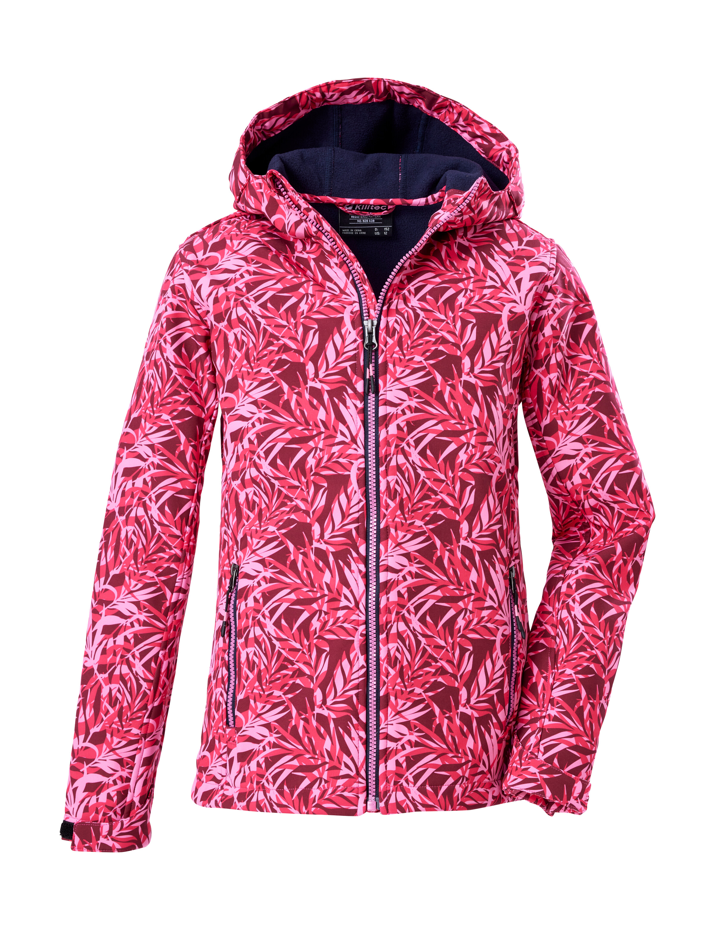 Killtec Softshelljacke "Mädchen Softshelljacke Print" Wasserdicht, windabweisend, atmungsaktiv, modischer Print