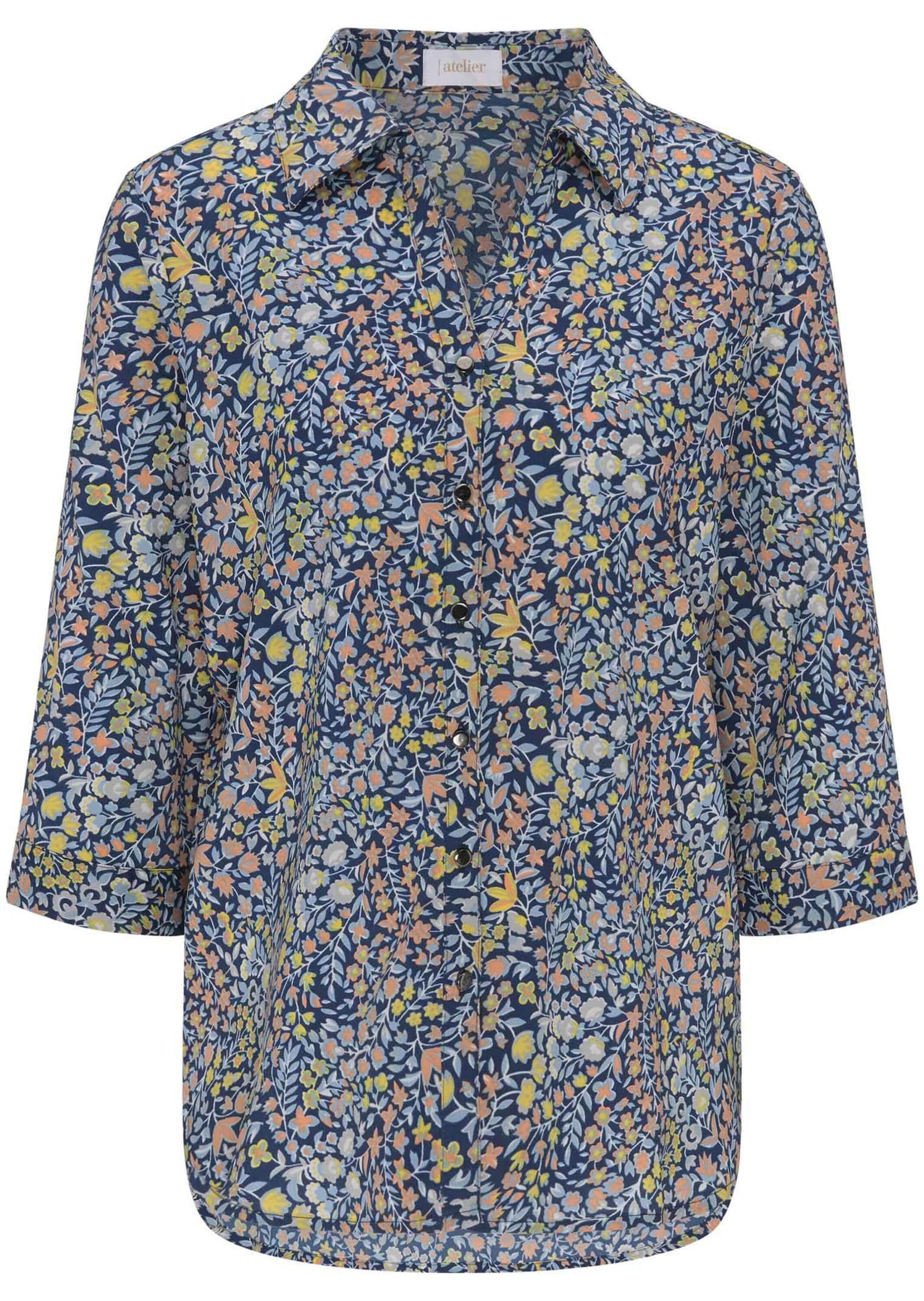 GOLDNER Hemdbluse "Kurzgröße Pflegeleichte Bluse mit 3/4-Arm" Mit offenem K günstig online kaufen