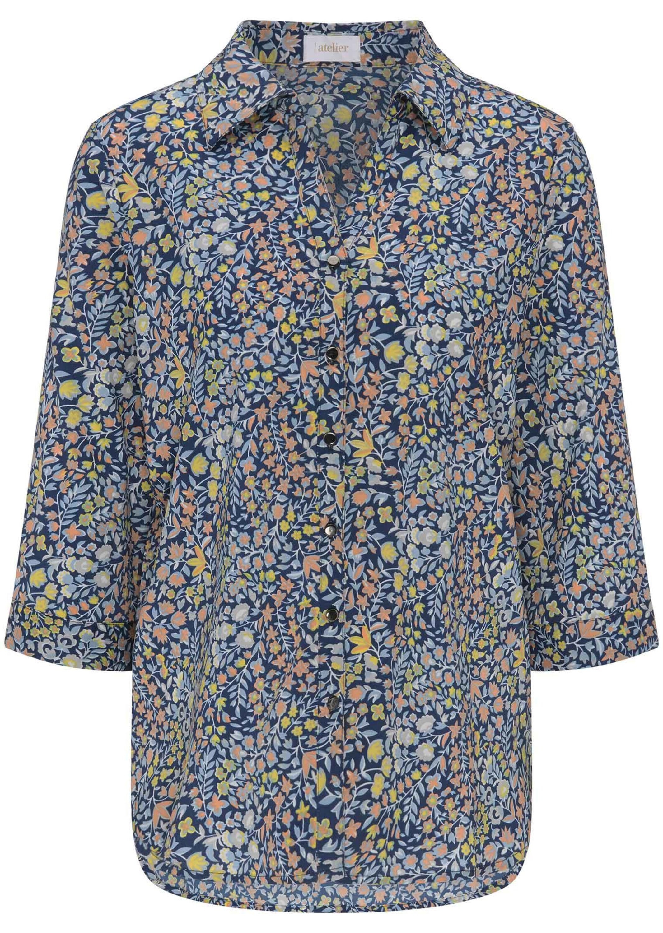 GOLDNER Hemdbluse "Pflegeleichte Bluse mit 3/4-Arm" Mit offenem Kragen günstig online kaufen