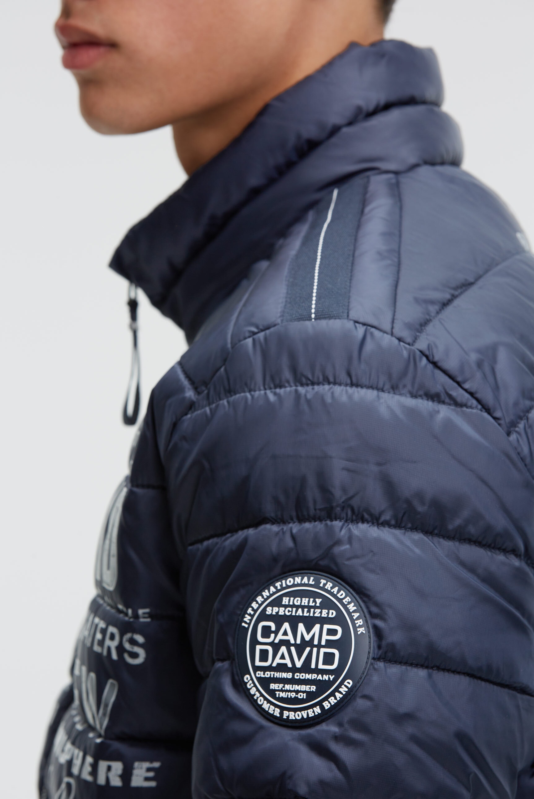 CAMP DAVID Outdoorjacke ohne Kapuze mit Windfangleiste