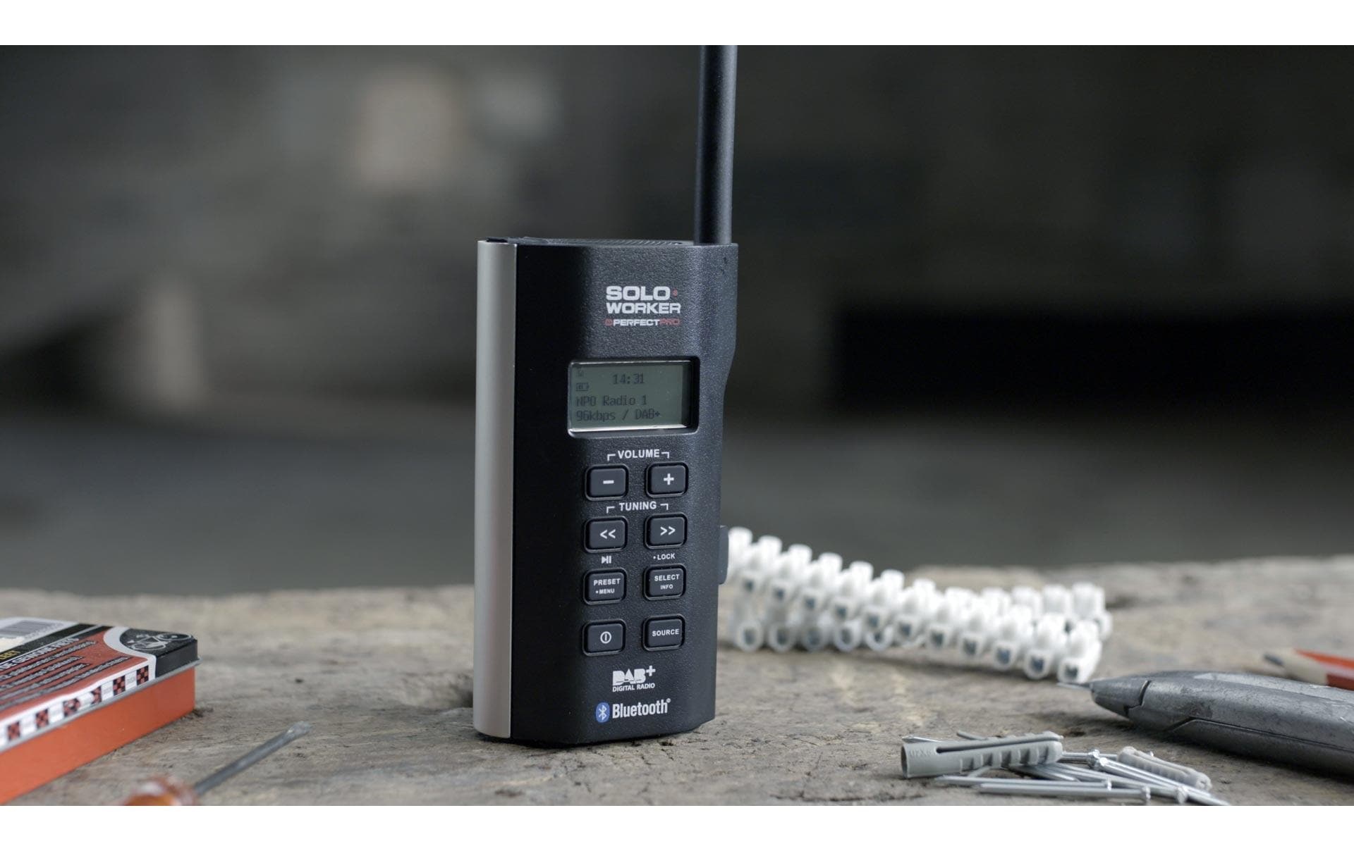 PerfectPro Digitalradio (DAB+) »SOLOWORKER« ( ) Display, Equalizer, Senderspeicher