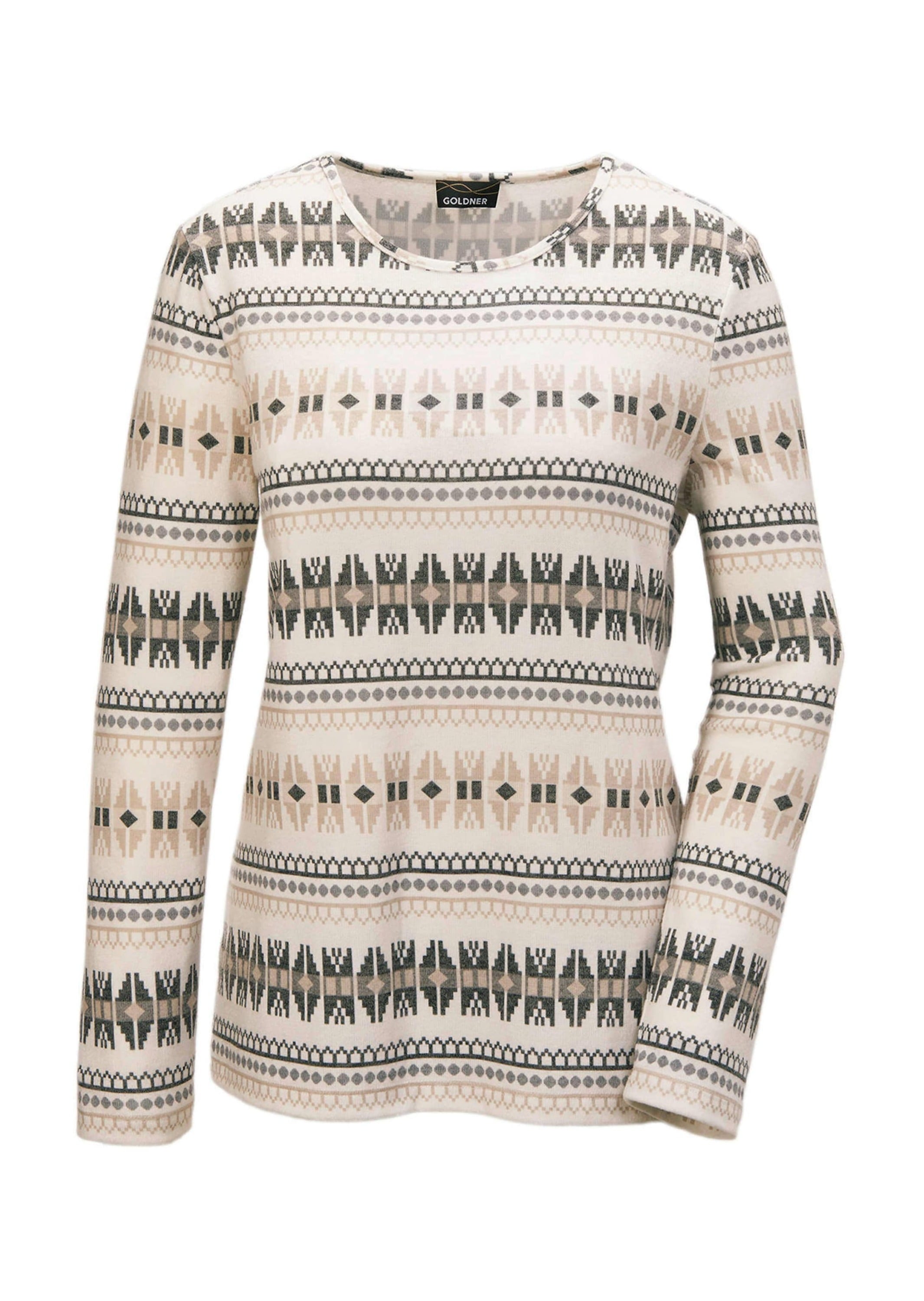 GOLDNER Longpullover "Kurzgröße Kurzgröße - Kombistarkes Shirt aus flauschi günstig online kaufen