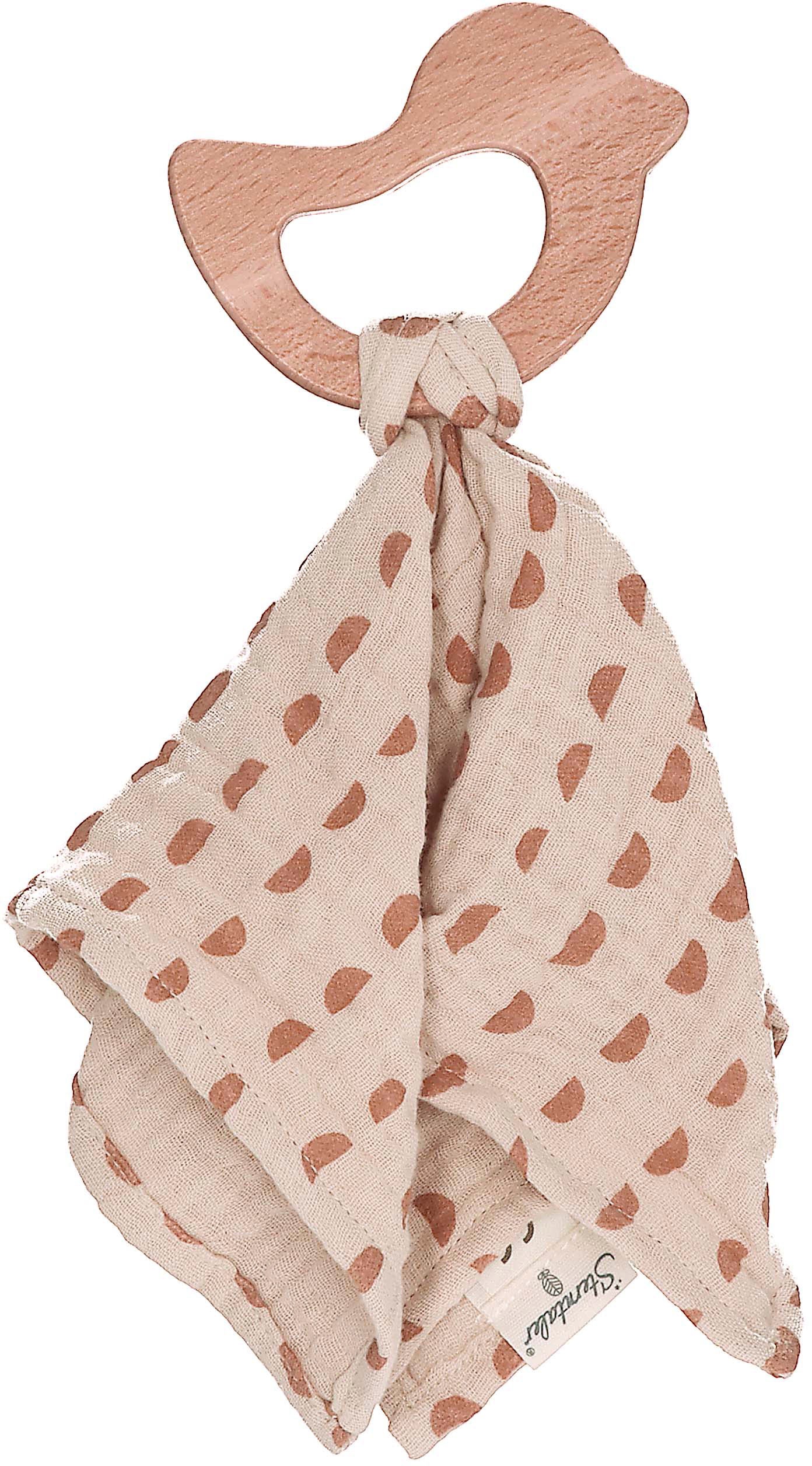 Sterntaler® Schmusetuch »Stay true to nature, Enna+Otti, beige«, Mit Beißring aus Holz