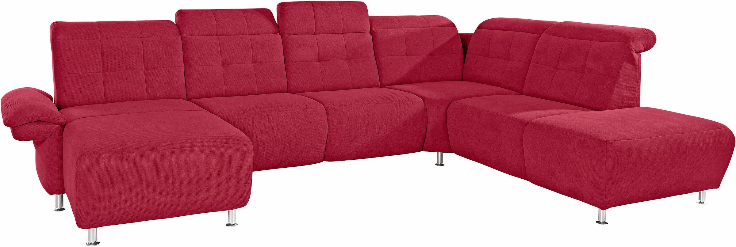 Places of Style Wohnlandschaft »Manhattan U-Form«, 2 Sitze mit elektrischer Relaxfunktion, verstellbare Armlehnen