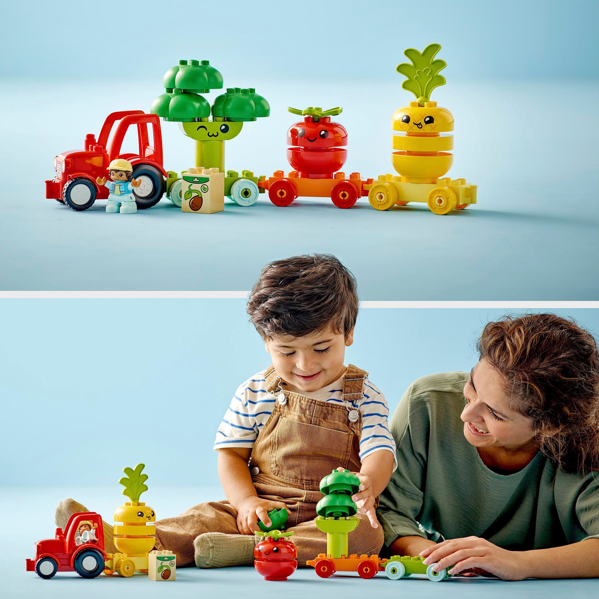 LEGO® Konstruktionsspielsteine »Obst- und Gemüse-Traktor (10982), LEGO® DUPLO My First«, (19 St.)