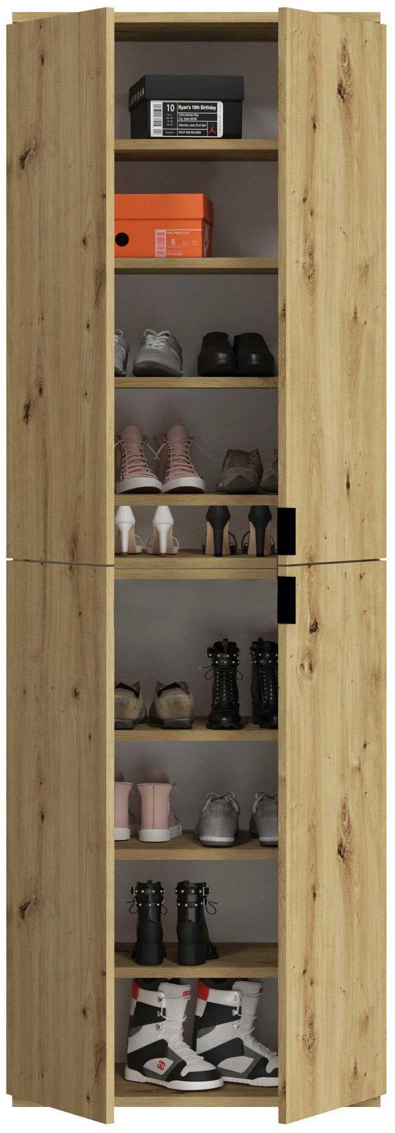 INOSIGN Garderoben-Set »Trondheim, Breite 212 cm, 5-teilig, bestehend aus:«, (Set, 4 St.), 2x Garderobenschrank, 1 Kommode, 1 Garderobenstange, 1 Ablageboden