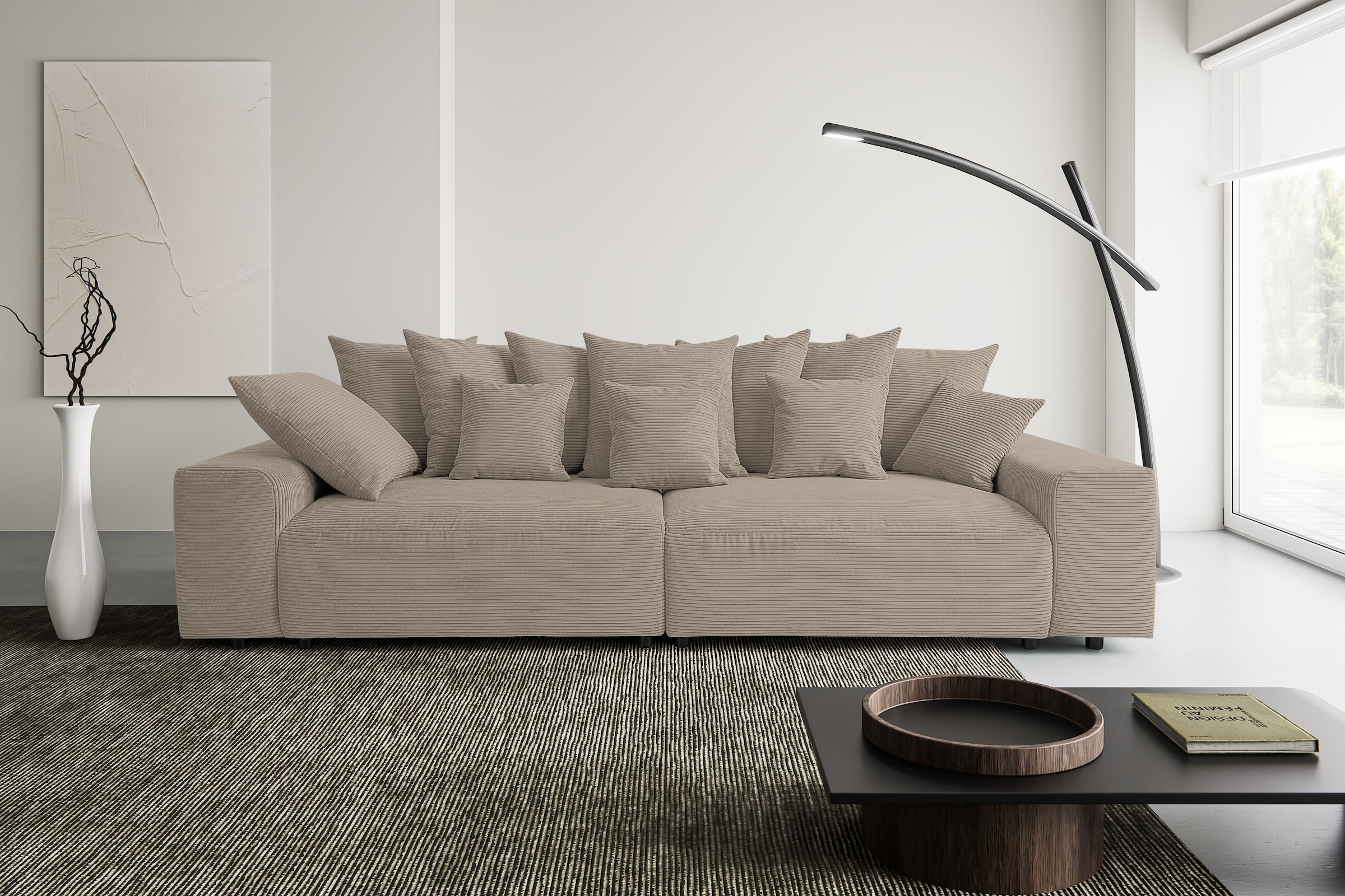 WERK2 Big-Sofa "Maxi Breite 290 cm, modern & bequem, viel Platz auf diesem Mega Sofa" Cord, XXL