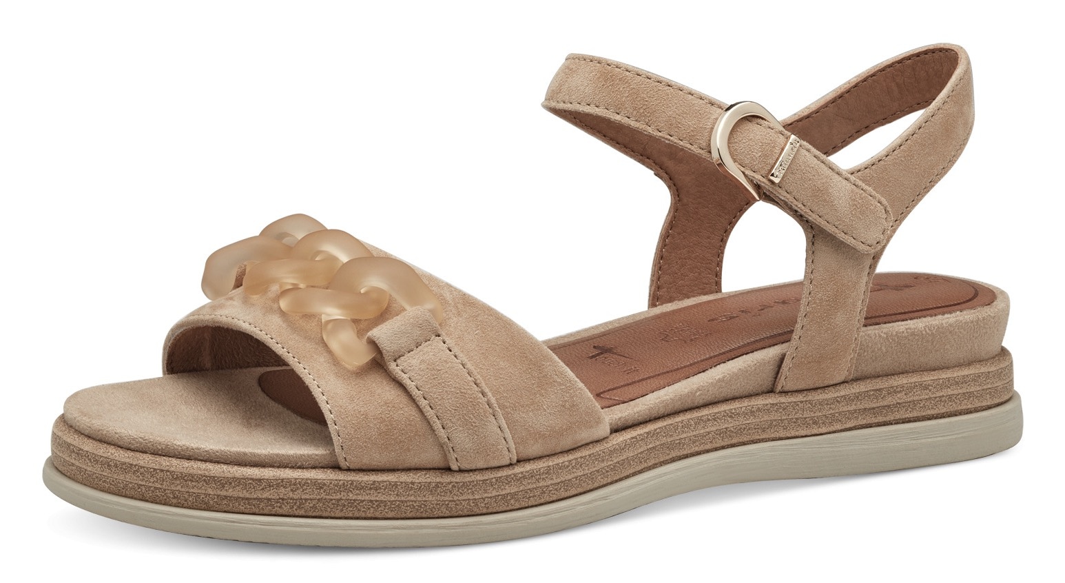 Tamaris Keilsandalette, Sommerschuh, Riemchensandale mit mattierter Zierket günstig online kaufen