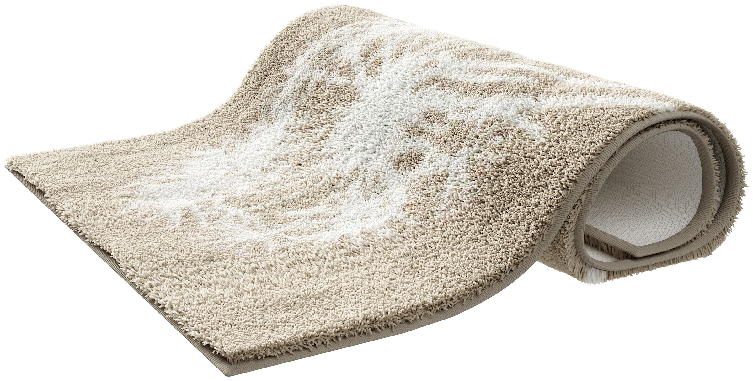 Grund Badematte »Pusteblume, Badvorleger, Badezimmer Teppich, sehr weich« Höhe 20 mm rutschhemmend beschichtet fußbodenheizungsgeeignet | schnell trocknend weiche Haptik, auch als 2-teiliges Set erhältlich, Made in Europe