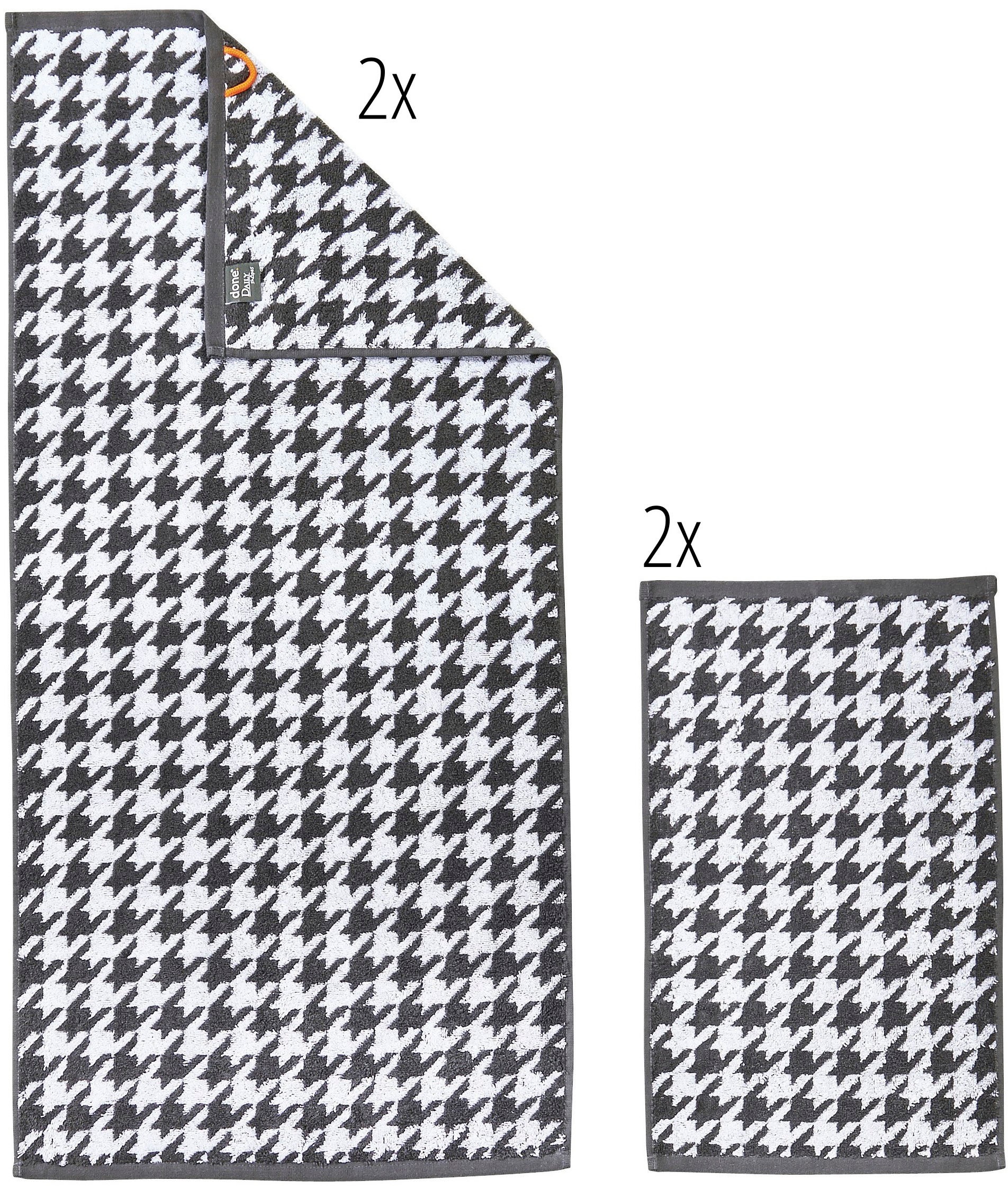 done. Handtuch Set "Daily Shapes Bird" Set 4 tlg. Jacquard-Walkfrottier Jac günstig online kaufen