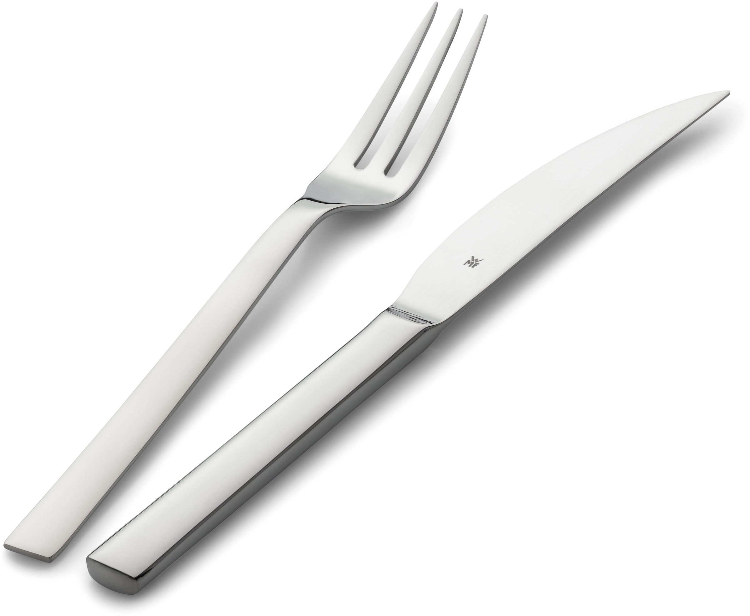 WMF Steakbesteck »Nuova«, (Set, 2 tlg.), 2-tlg., Wellenschliff, Cromargan Edelstahl, Geschenkverpackung