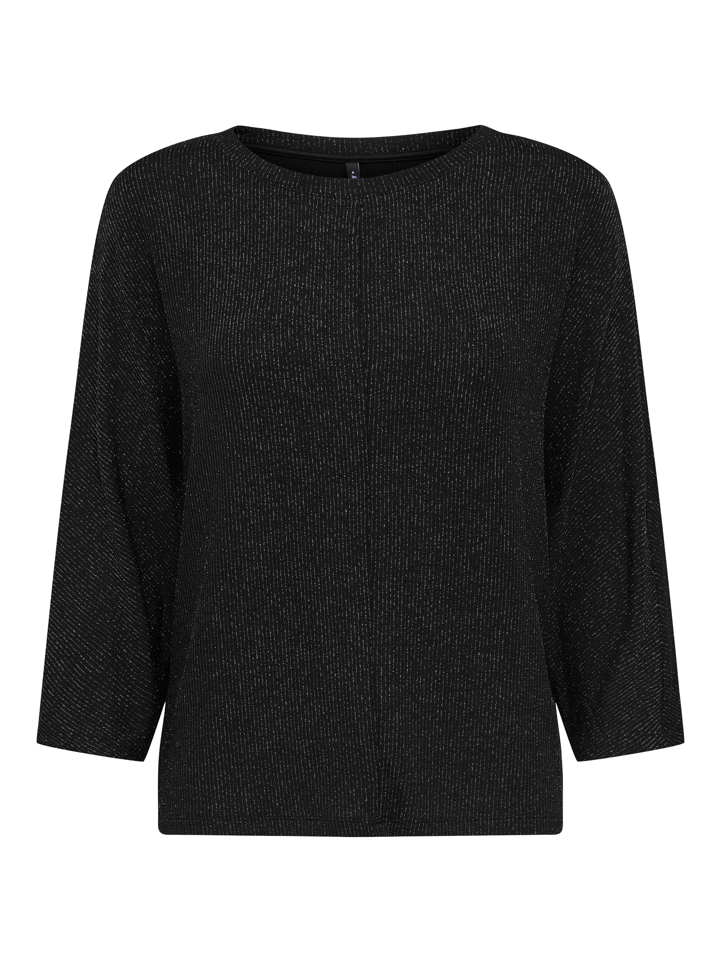 ONLY 3/4-Arm-Shirt »ONLCAROL 3/4 GLITTER BATWING TOP CS JRS« Materialmix, regular fit, Glitzer-Effekt