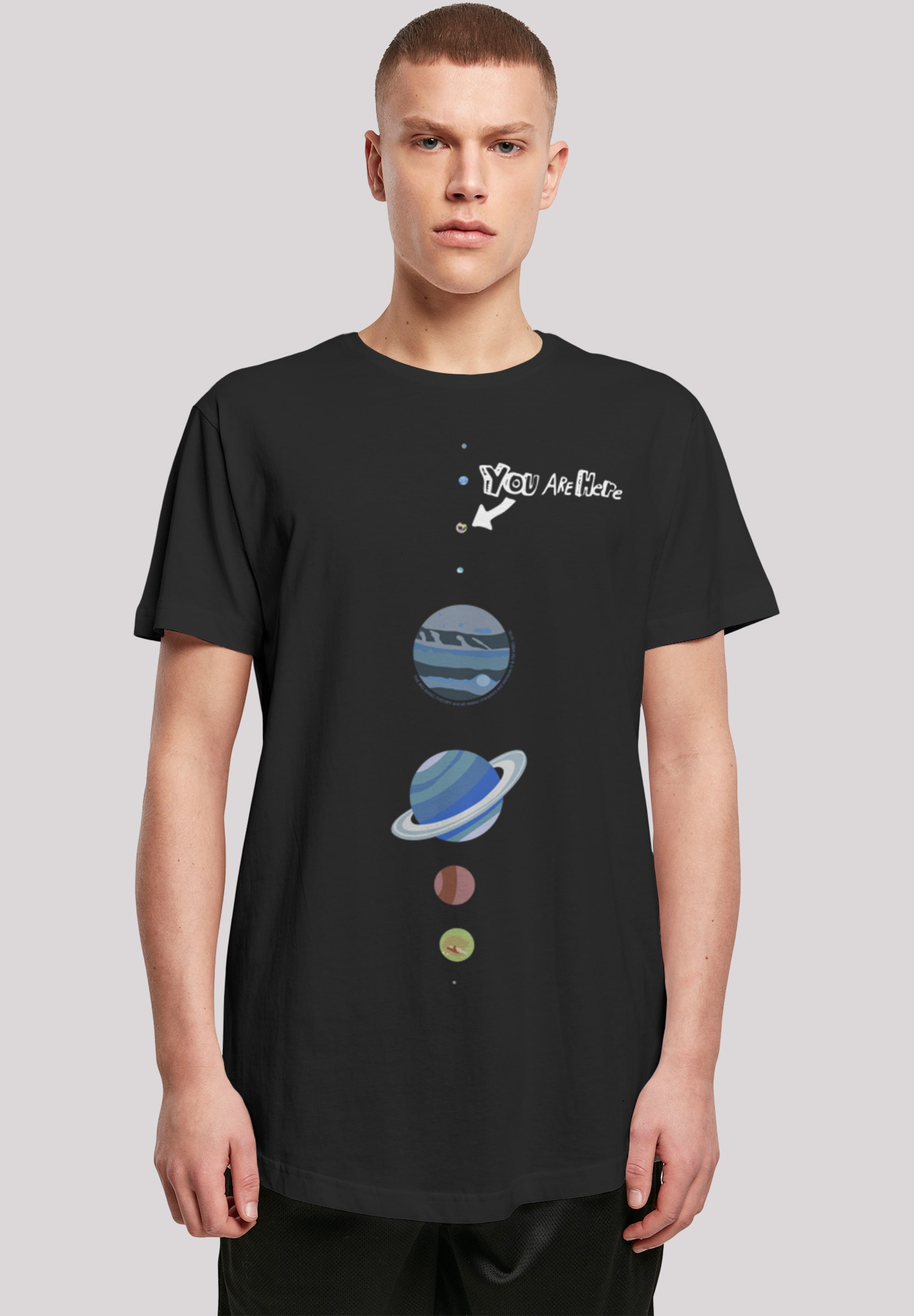 F4NT4STIC T-Shirt »Long Cut Shirt 'Big Bang Theory You Are Here'«, Print