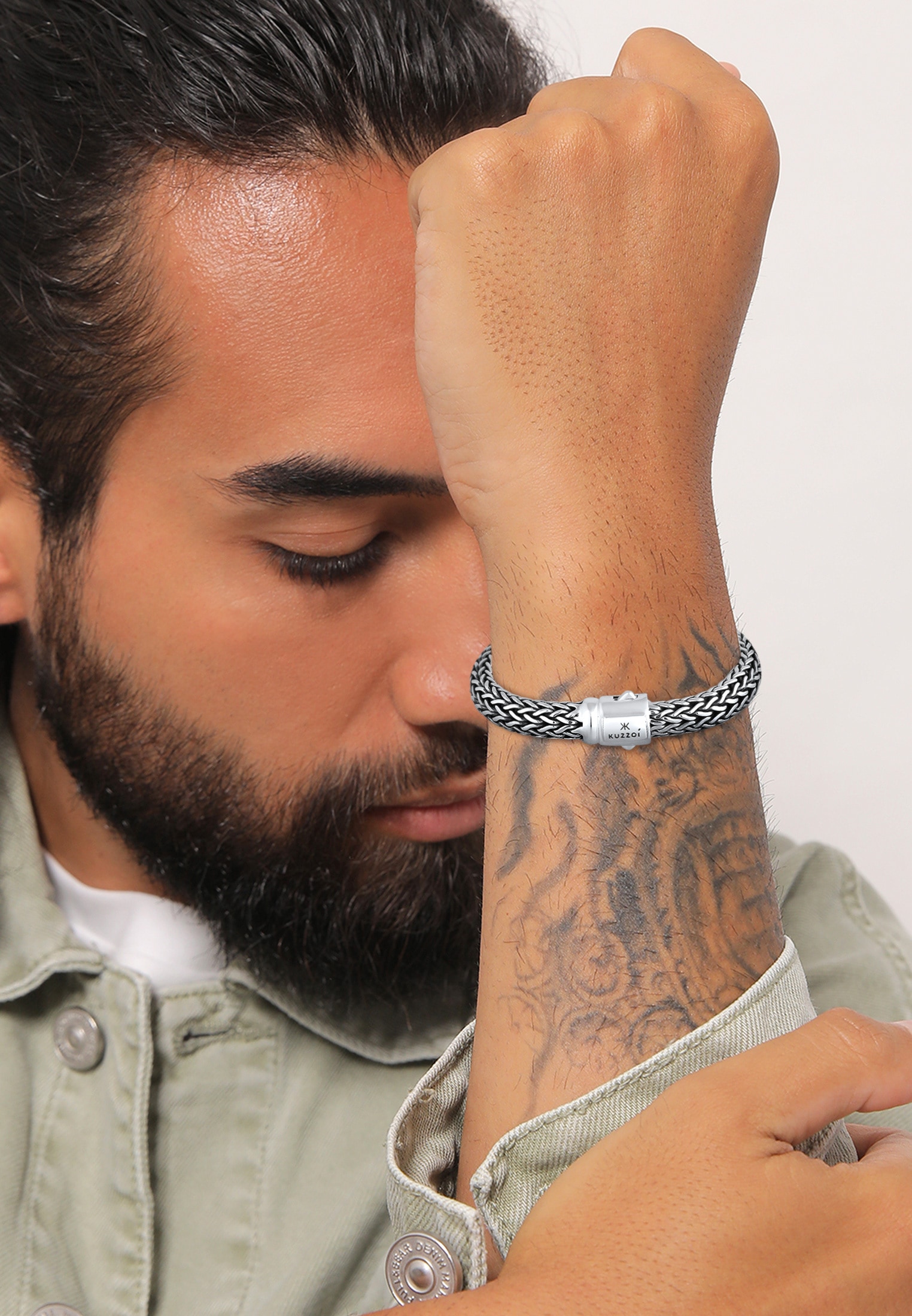 Neue Produkte sind günstig Kuzzoi Armband »Gliederarmband Basic unisex bestellen BAUR | Cool ▷ Silber« 925
