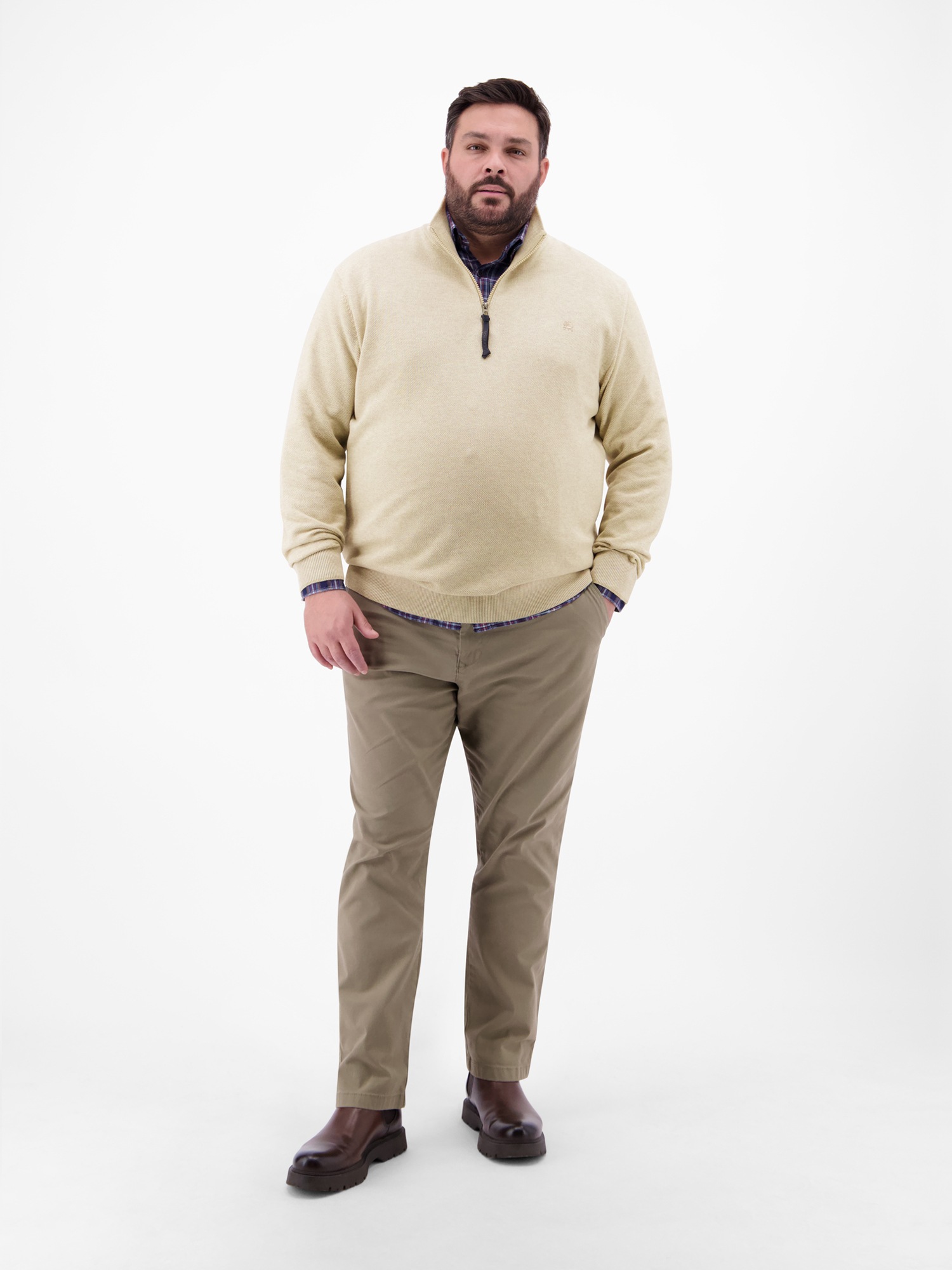 LERROS LKZ10405 Knit Troyer Tender Beige 5XL 3