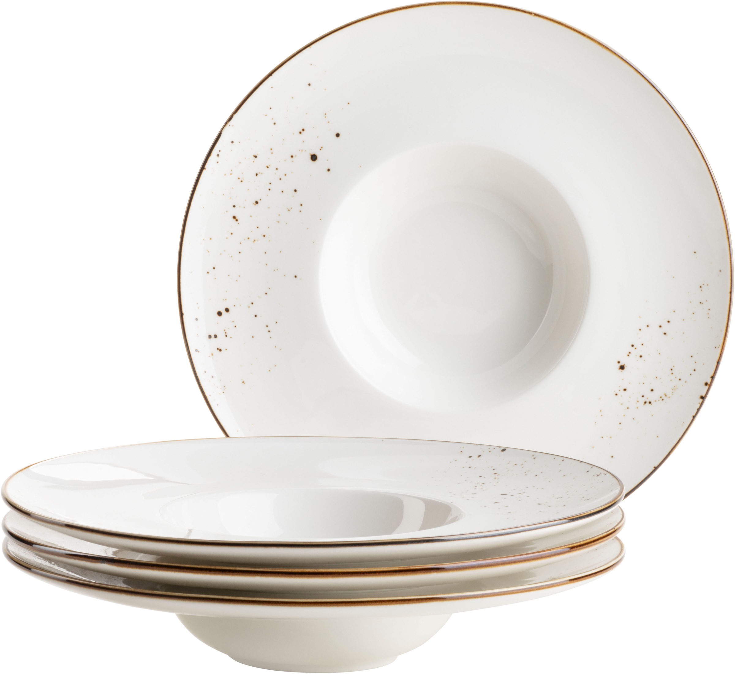 Mäser Weiß Braun Teller-Set "Pintar Gourmetteller Set Porzellan" Teller Set von Baur