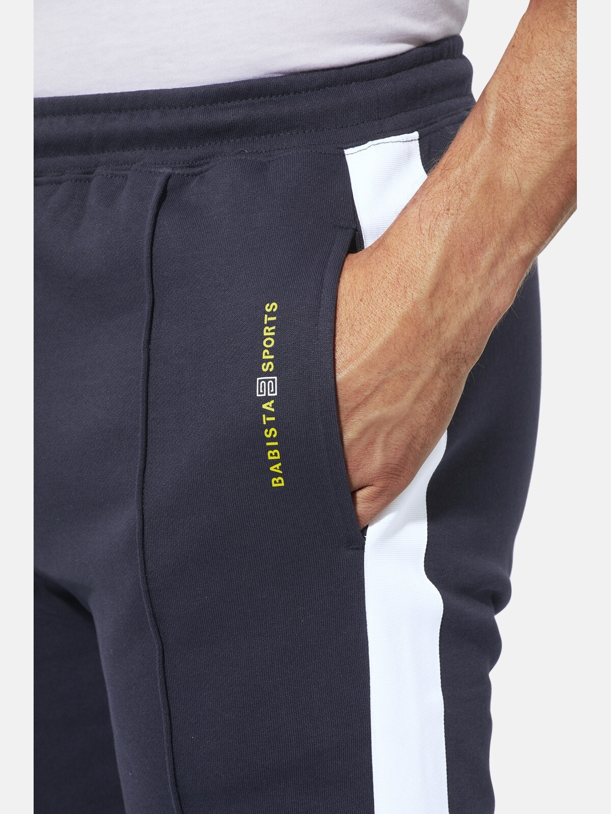 Jogginghose BABISTA "Jogginghose DALVIRO", Herren, Gr. XL, N-Gr, blau (dunkelblau), Obermaterial: 100% Baumwolle CO., Hosen Jogginghose 3