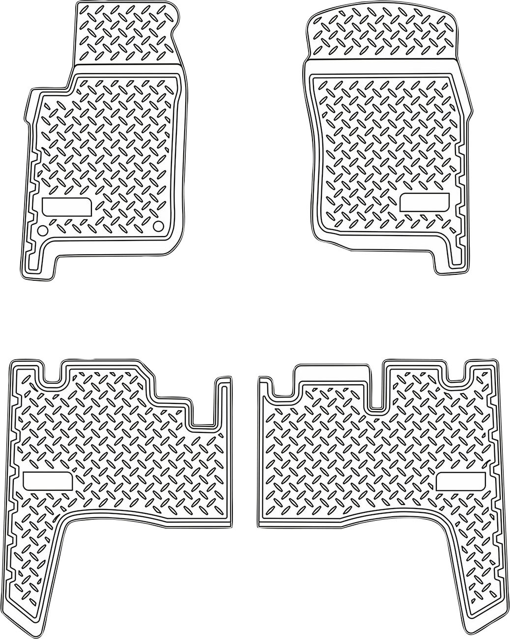 RECAMBO Passform-Fußmatten »CustomComforts«, Toyota, Land, (Set, 4 St.),  Cruiser Typ J7 1985 - 1994, perfekte Passform günstig | BAUR