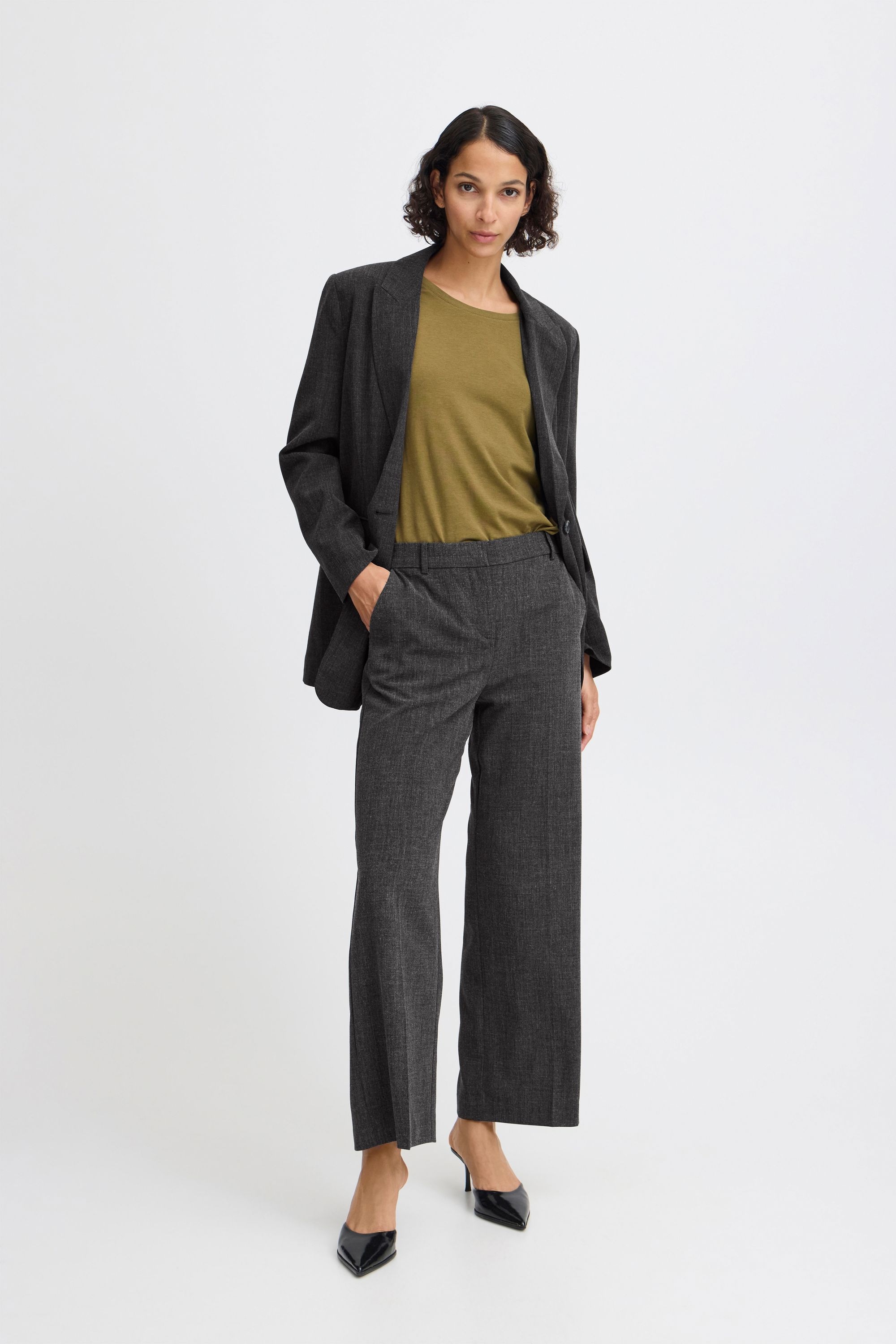 b.young Stoffhose "Stoffhose BYDANTA WIDE LEG PANTS 2 CROPPED" günstig online kaufen