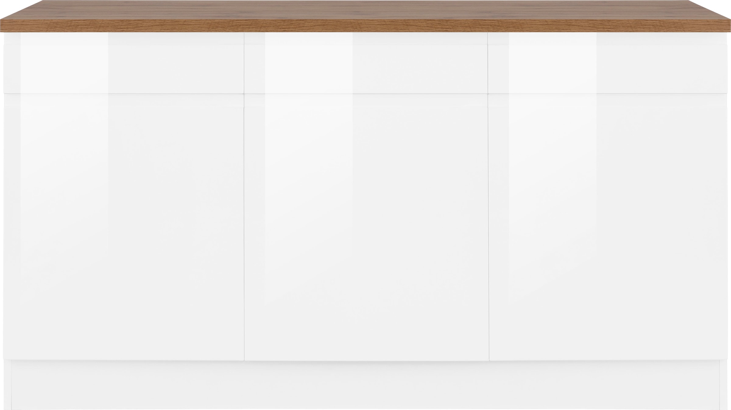 HELD MÖBEL Unterschrank »Virginia«, 85 cm hoch, 150 cm breit, 3 Schubladen, 3 Türen, griffloses Design