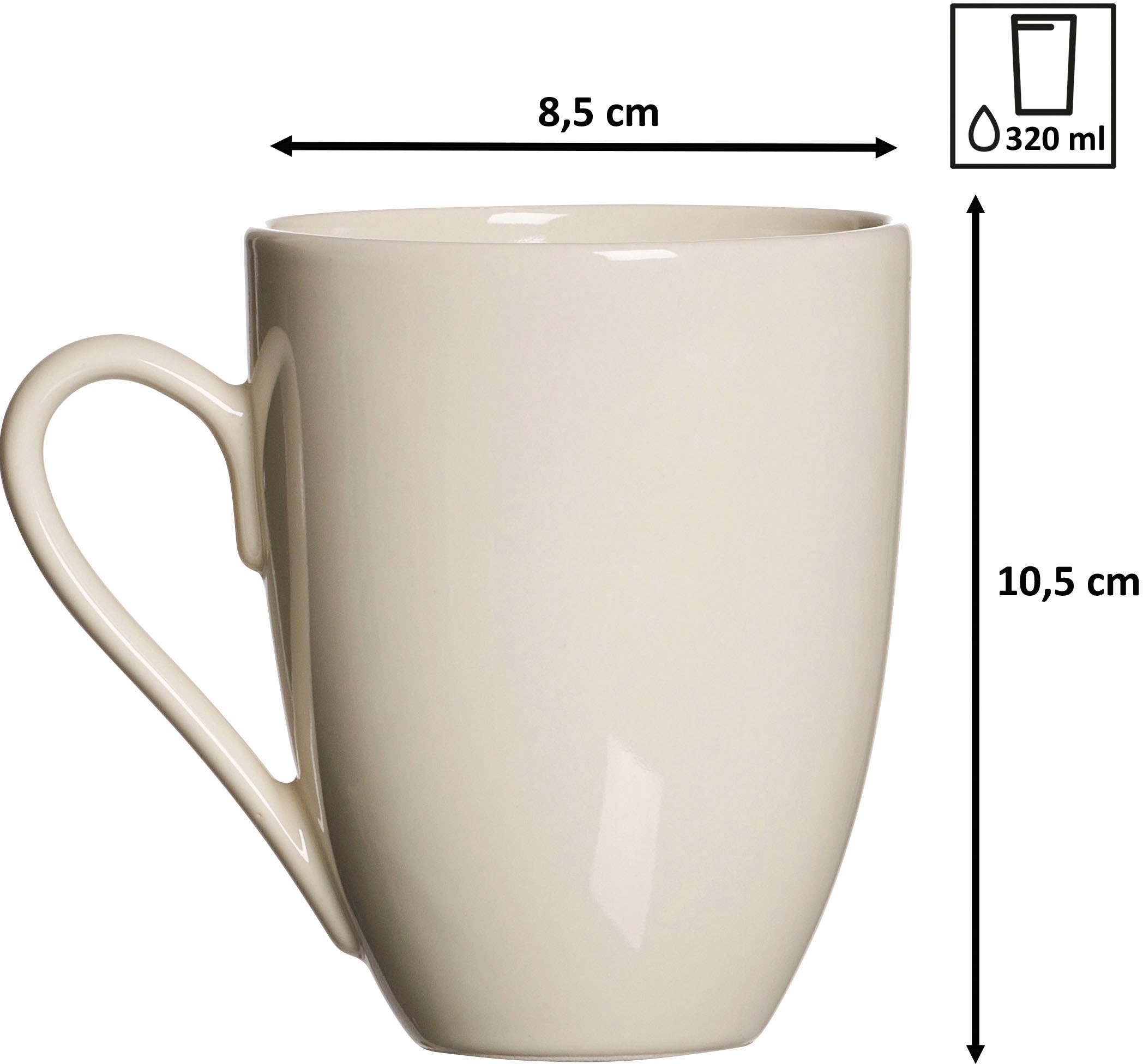 Ritzenhoff & Breker Kaffeeservice "Cecina" Geschirr-Set, seidig schimmernde günstig online kaufen