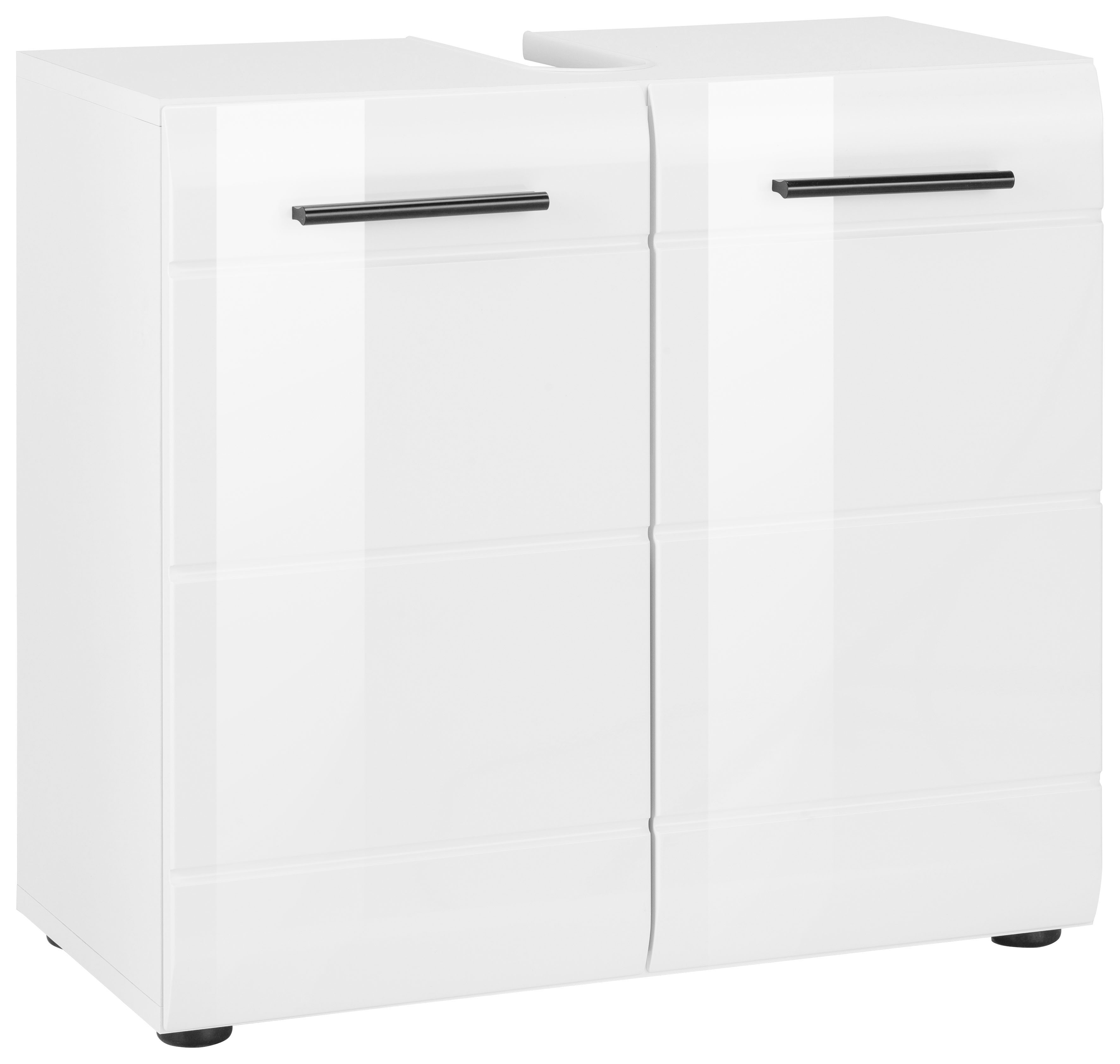 welltime Waschbeckenunterschrank "Sovana" Waschtisch mit verstellbarem Fach - Maße (B/T/H) 60/31/56 cm