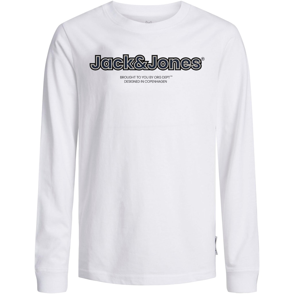 Jack & Jones Junior Langarmshirt »JORLAKEWOOD BRANDING TEE LS BF JNR«