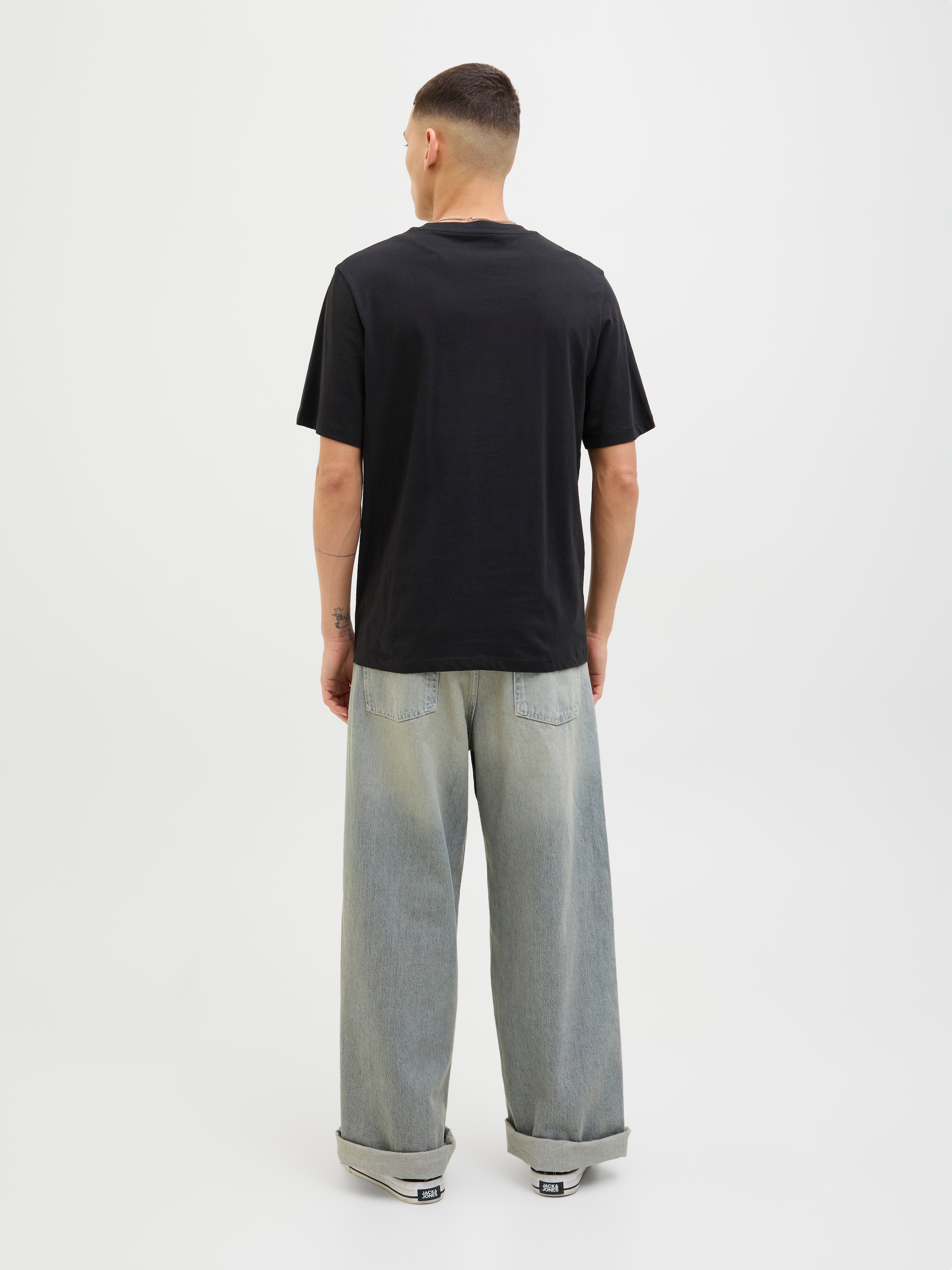 Jack & Jones Rundhalsshirt »JJPALM TEE SS CREW NECK LN«