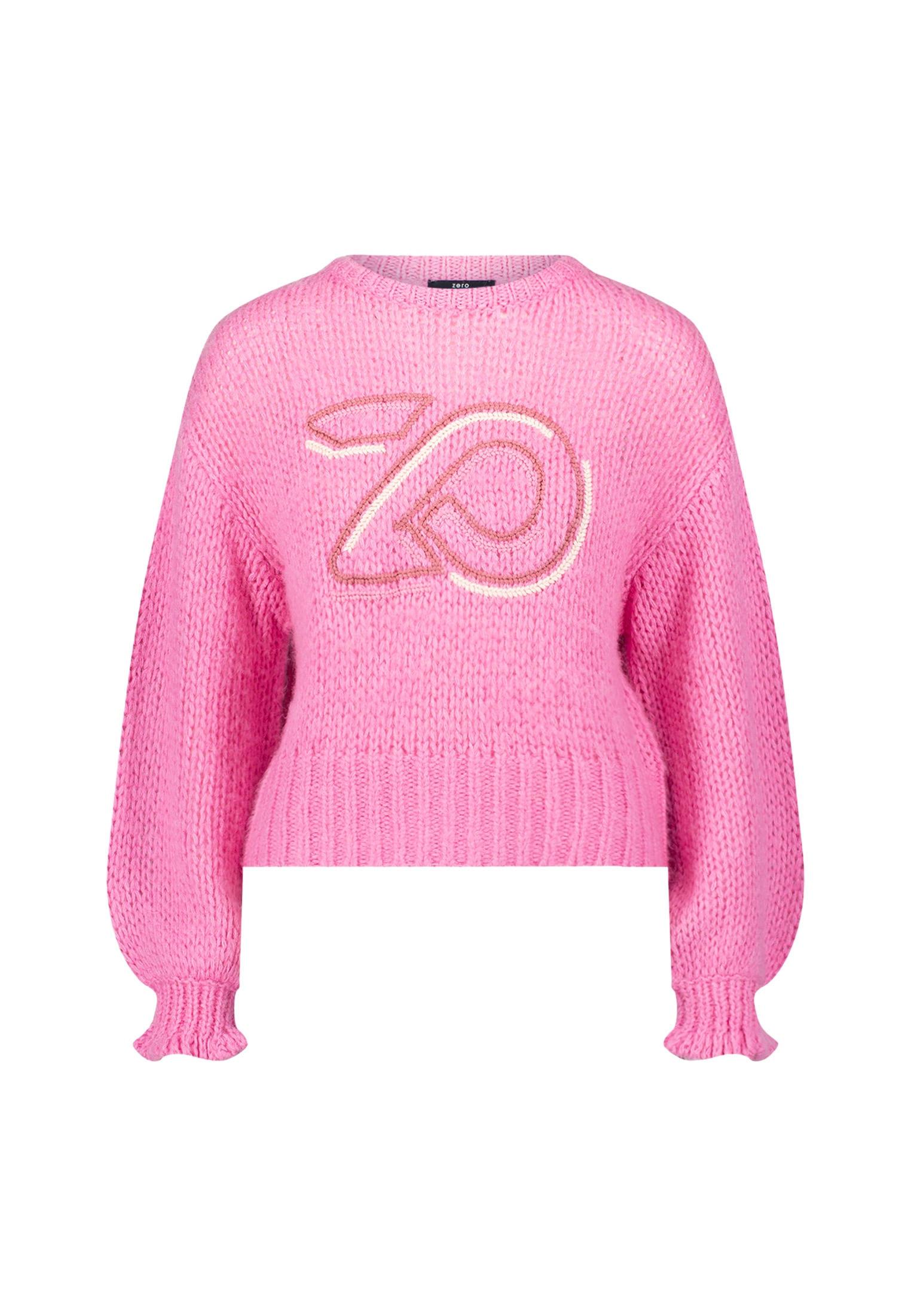 Zero Strickpullover »Damen mit Logostickerei« 1 tlg. Plain/ohne Details