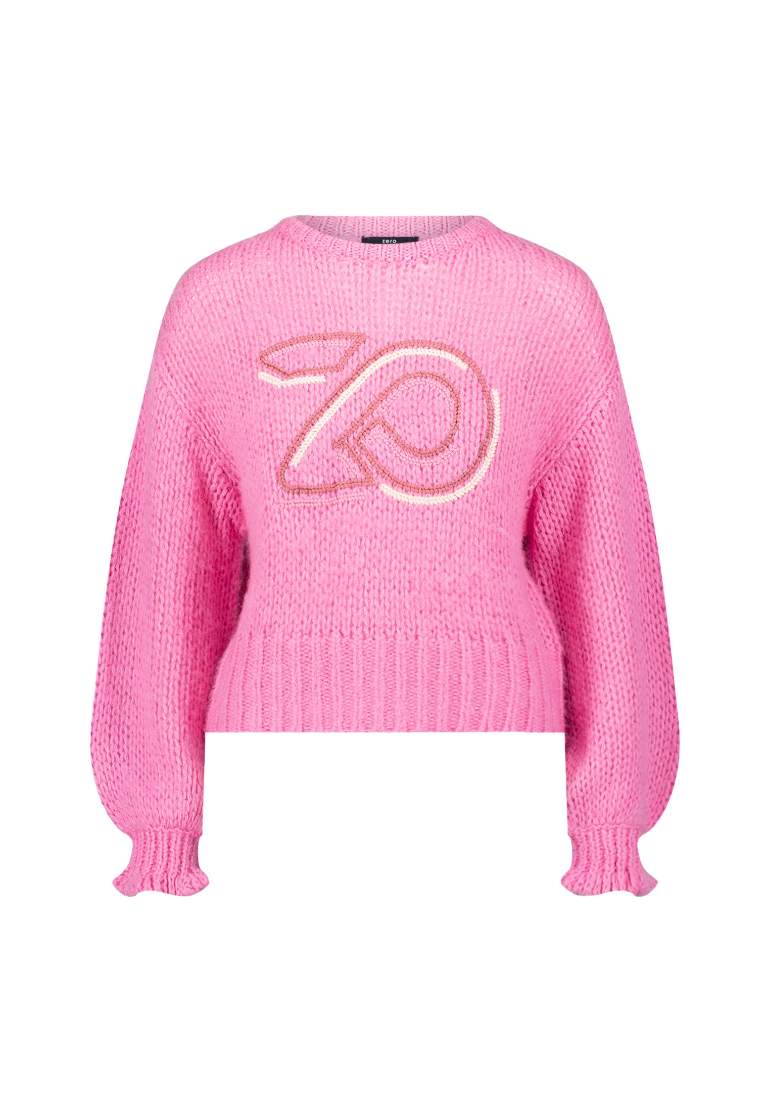 Zero Strickpullover "Damen mit Logostickerei" 1 tlg. Plain/ohne Details günstig online kaufen