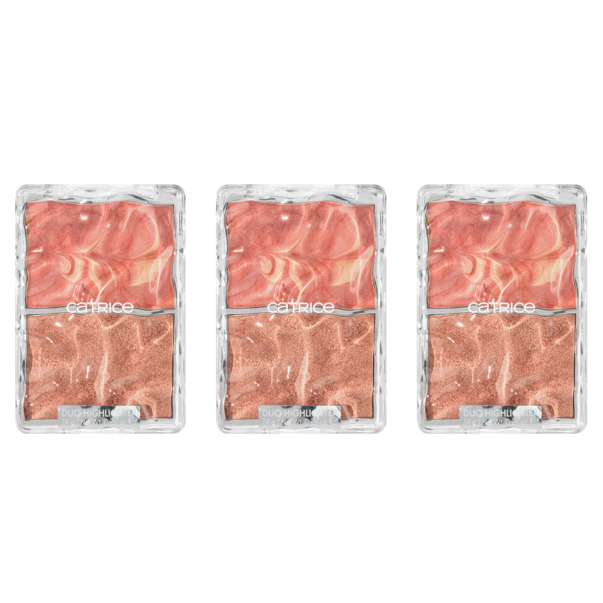 CATRICE Damen Highlighter-Palette "UNDERWATER SECRETS Duo Highlighter", 22,2 g, rosa, Teint-Kosmetika, 2-in-1 Highlighter für strahlenden Glow und