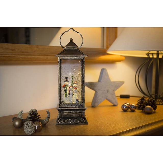 KONSTSMIDE LED Laterne »Weihnachtsdeko«, 1 flammig-flammig, LED  Schneelaterne mit Schneemännern bestellen | BAUR