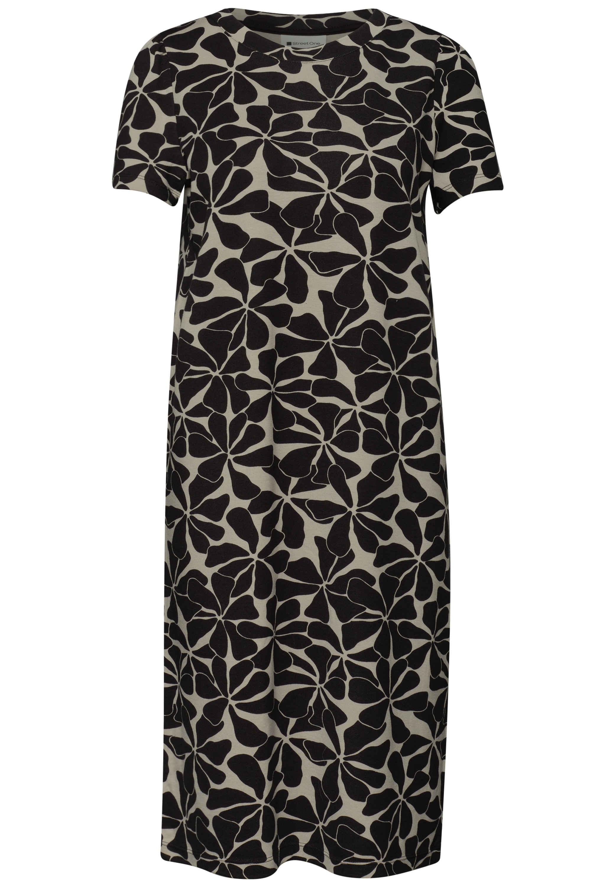 STREET ONE Midikleid Ohne Taschen mit Rundhalsausschnitt