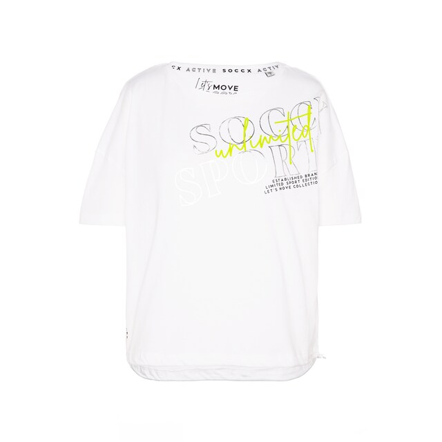 SOCCX Rundhalsshirt, mit überschnittenen Schultern online kaufen | BAUR