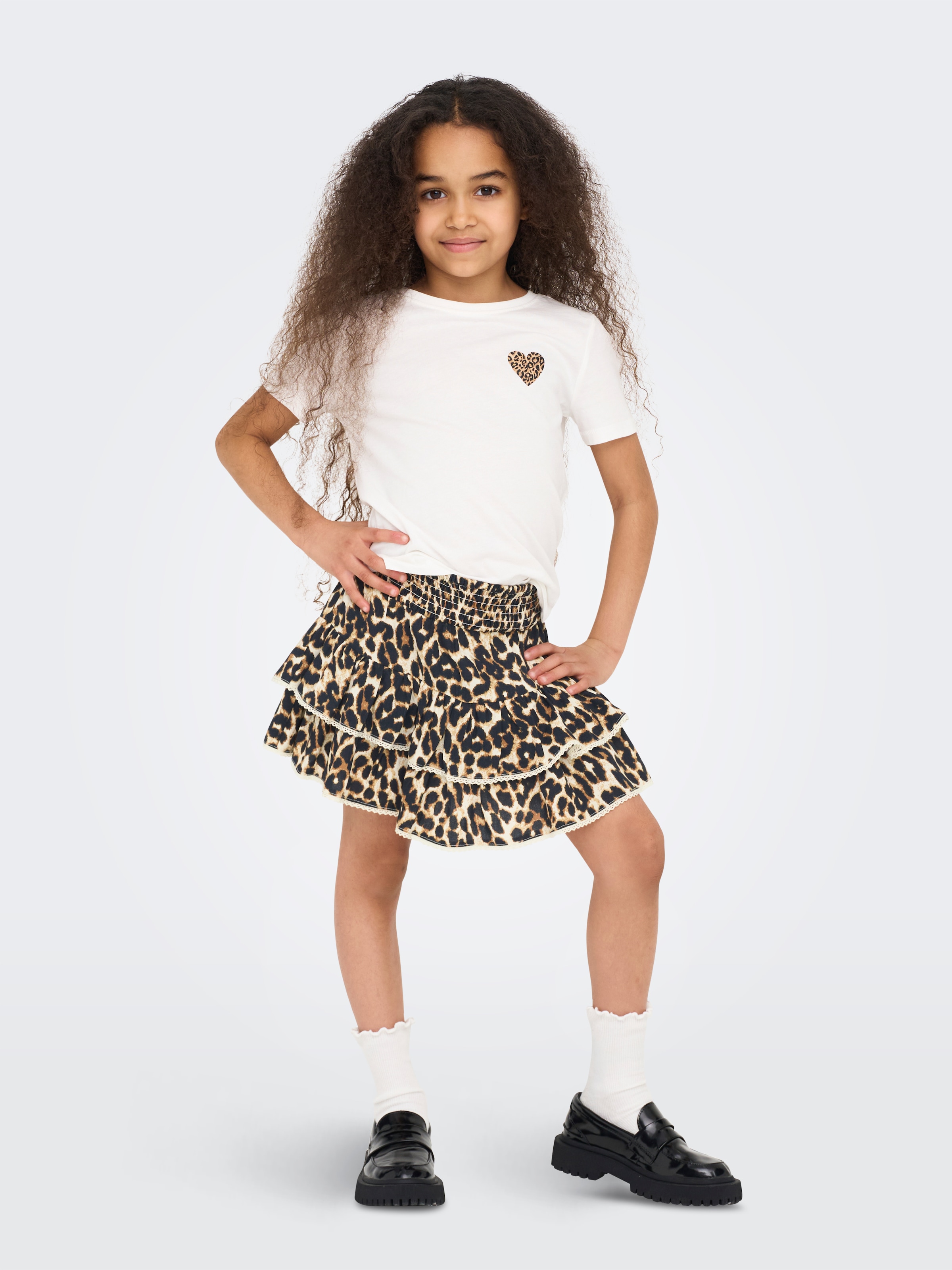 KIDS ONLY Sommerrock »KOGGLOW LIFE TAPED EDGE SKORT AOP WVN«, (1 tlg.), mit tollen Volants mit dezenter Spitzenkante