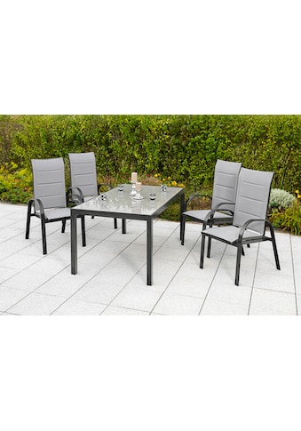 Garten-Essgruppe »Marini«, (5 tlg.), 4 Klappsessel mit Gartentisch