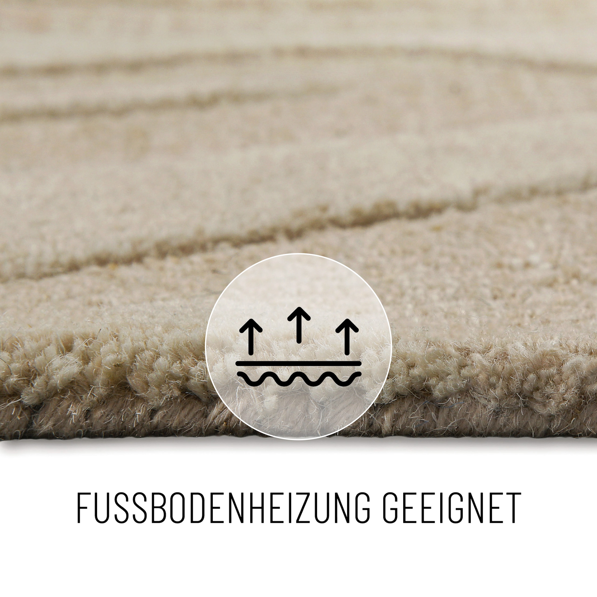 Wecon home Teppich »Lior«, rechteckig, 10 mm Höhe, Wollteppich, abstrakt, hochwertig, handgetuftet, robust, modern