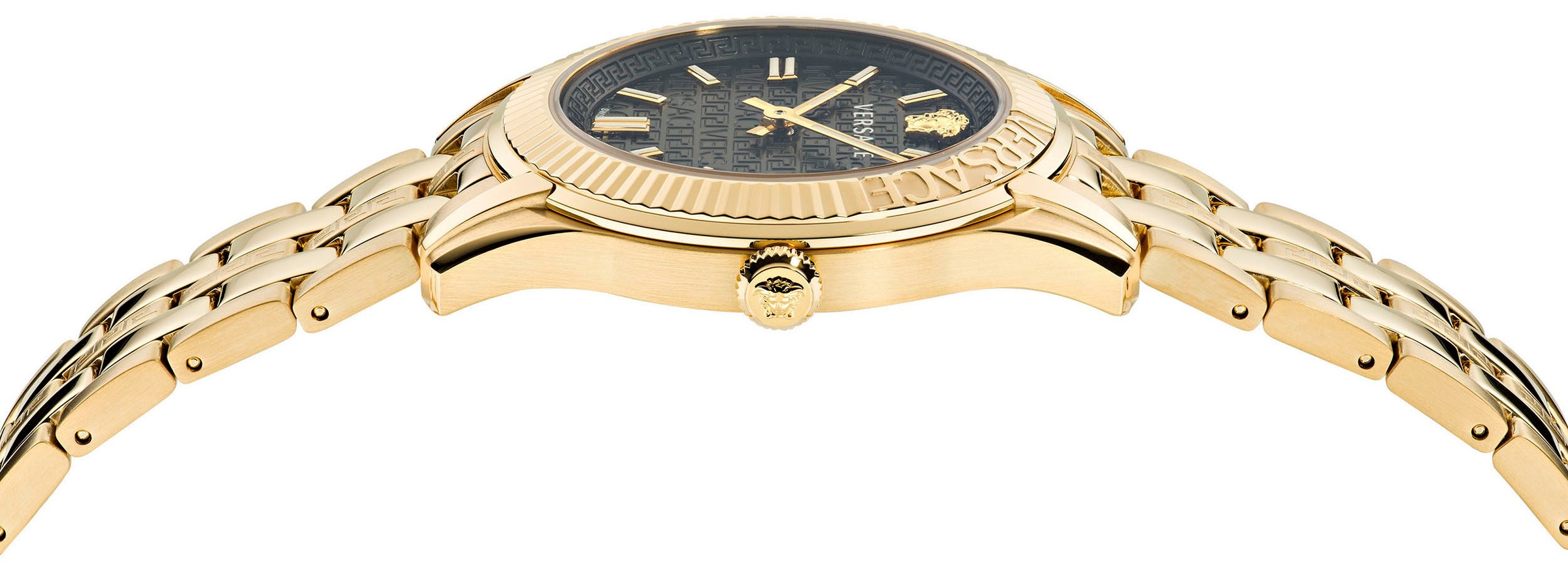 Versace Quarzuhr »GRECA TIME LADY«, Armbanduhr, Damenuhr, Saphirglas, Swiss Made, Leuchtzeiger