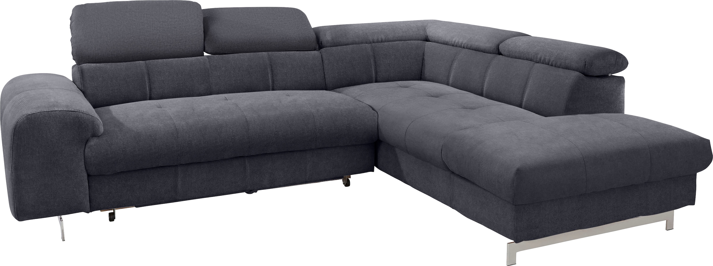 COTTA Polstergarnitur »Chef L-Form«, (Set, 2 tlg.), Set bestehend aus: Ecksofa mit Kopfteilverstellung & Hocker