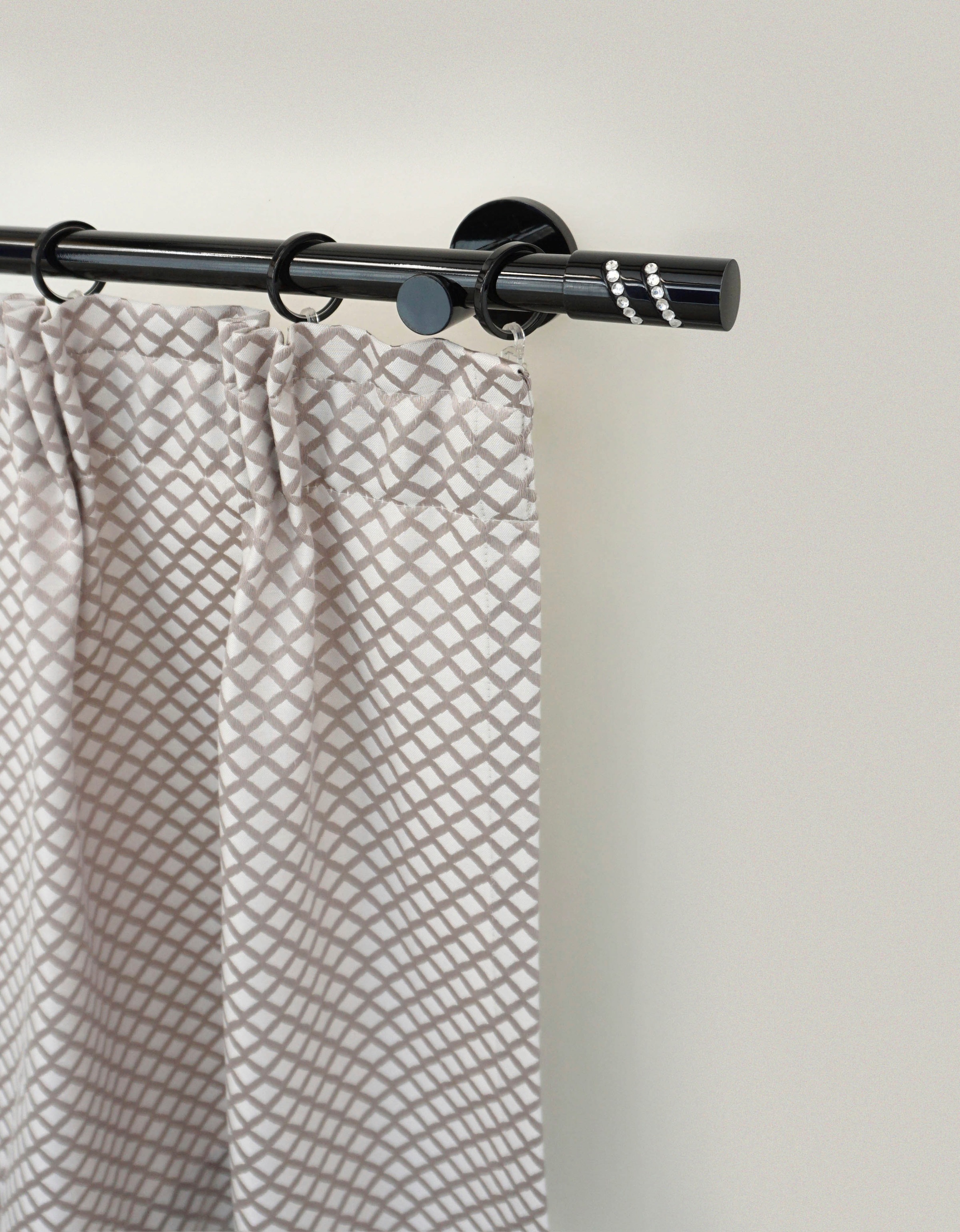 GARESA Gardinenstange "BLACK" Ø 20 mm 1 läufig-läufig Wunschmaßlänge;Dübel; günstig online kaufen