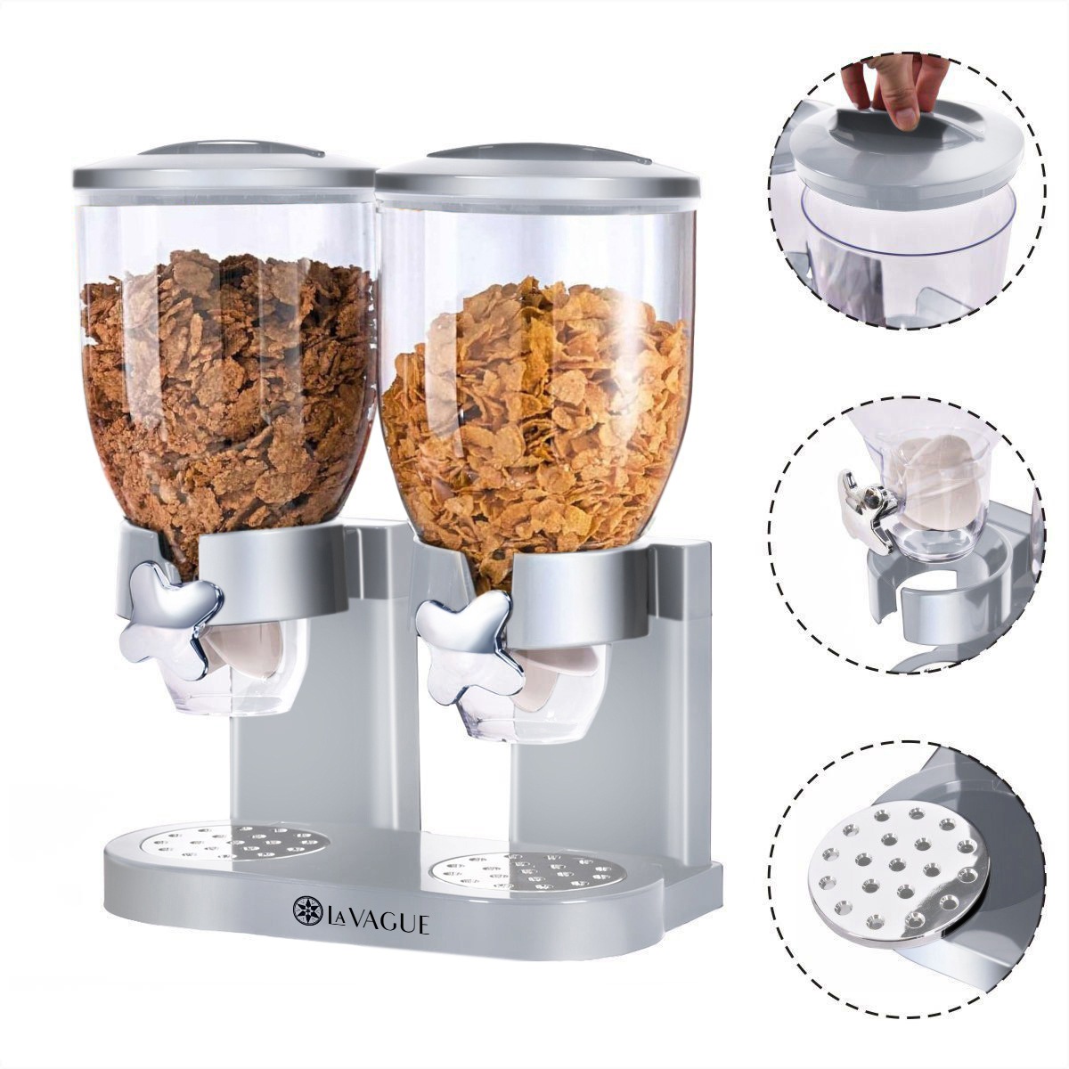 LA VAGUE Küchenorganizer-Set "Doppelter Cerealienspender MIAM" günstig online kaufen