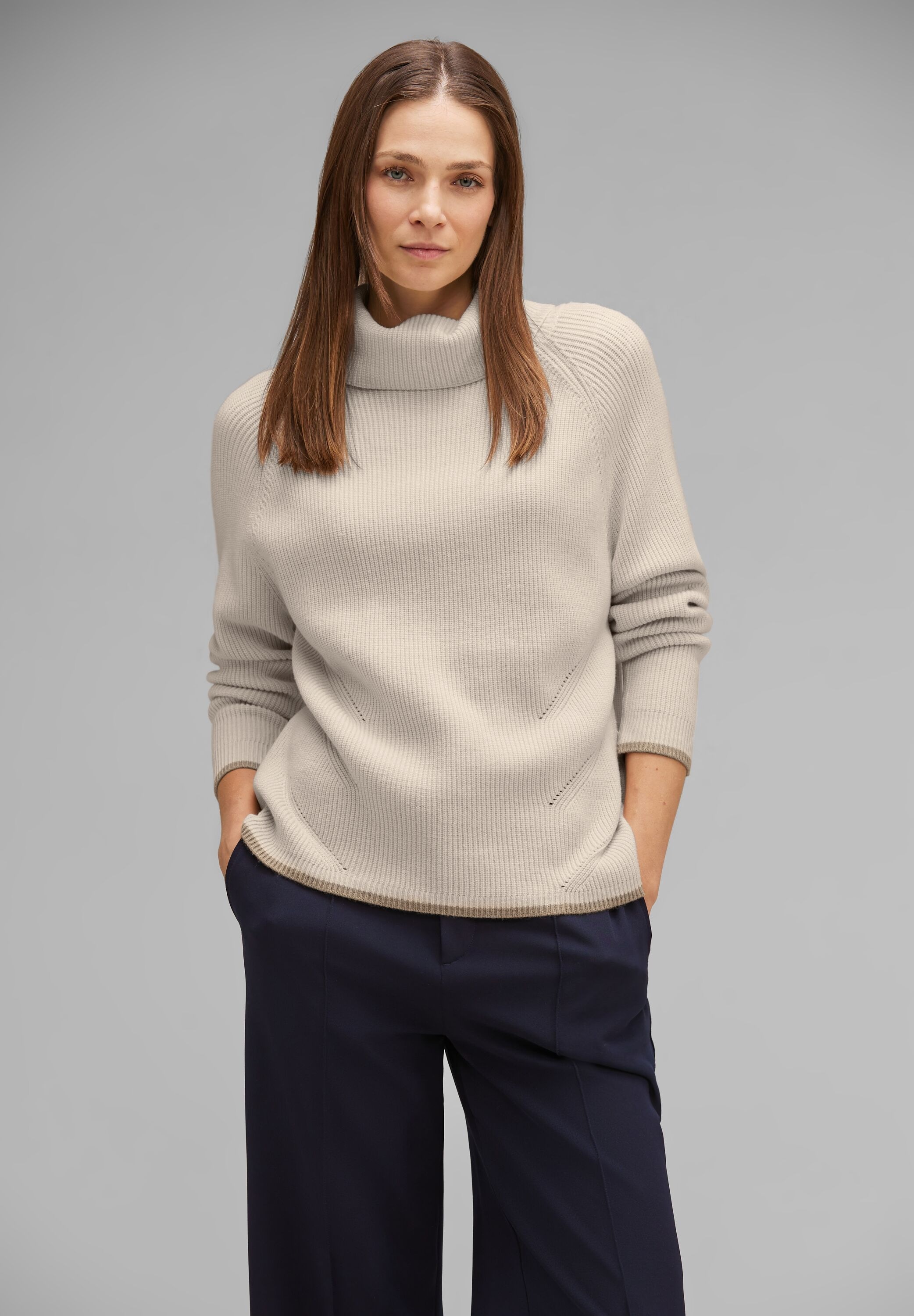 STREET ONE Rollkragenpullover, Grobstrick