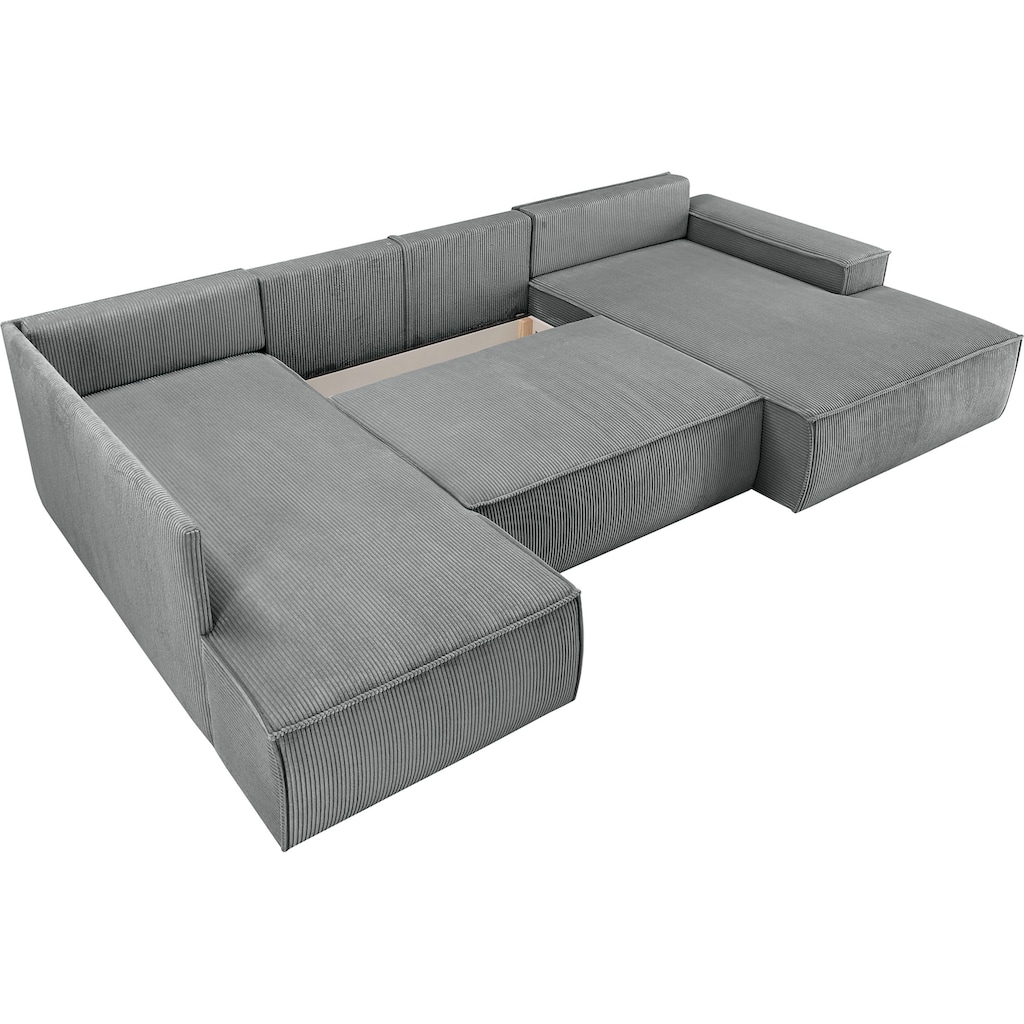 Home affaire Wohnlandschaft »SHERWOOD XXL 329 cm Schlafsofa, U-Form«